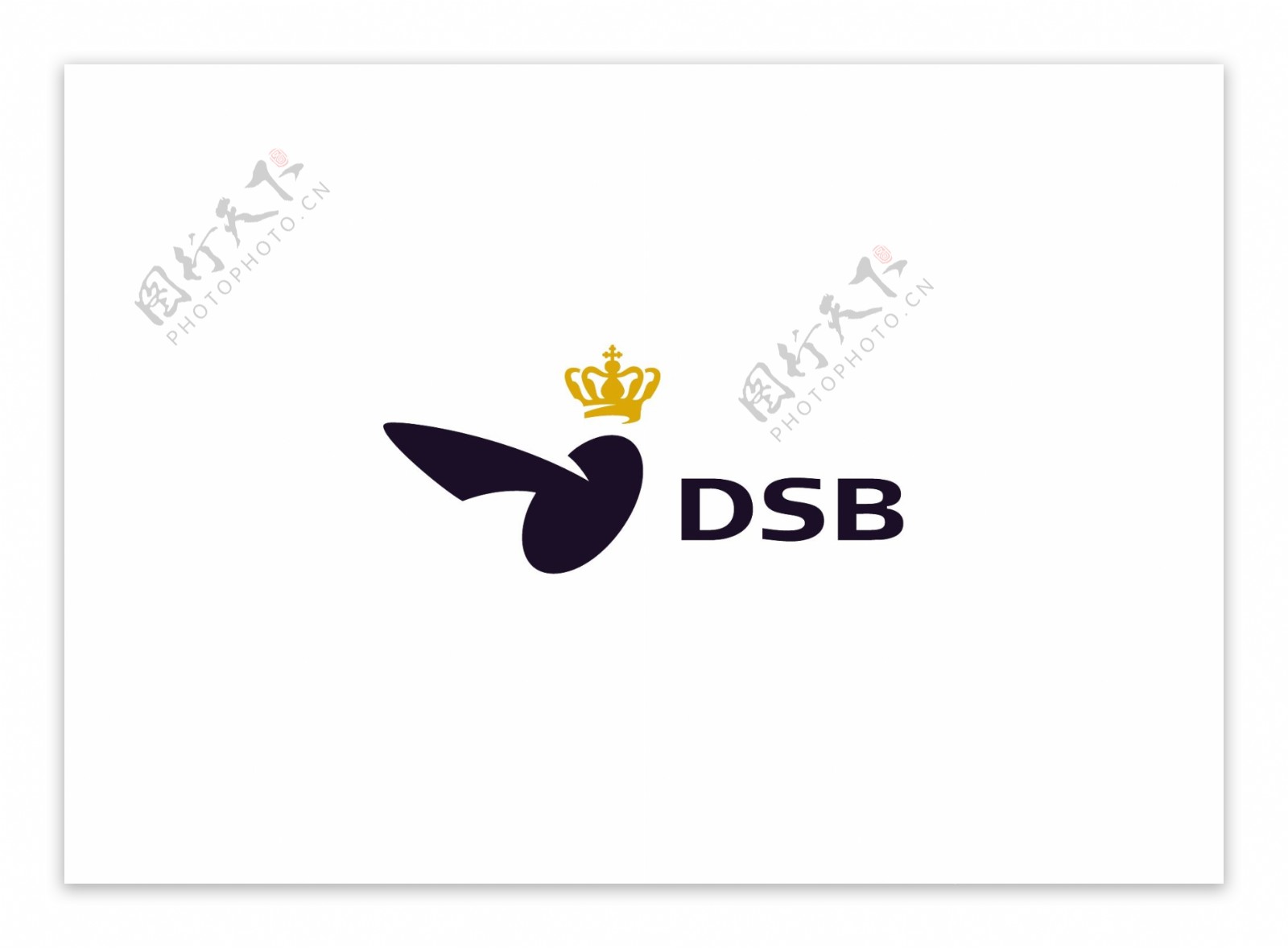 丹麦国家铁路多彩矢量铁路logo