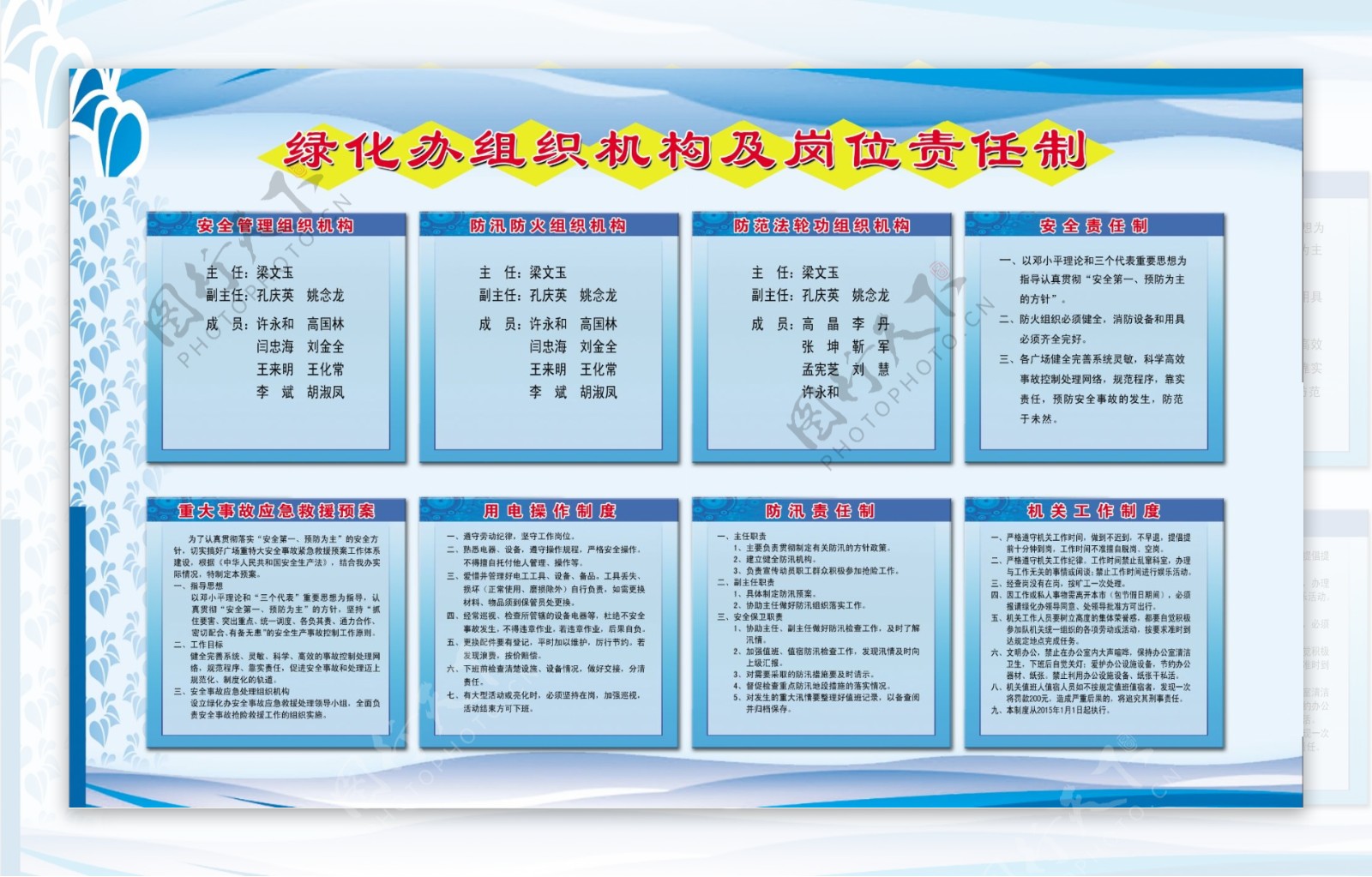 绿化办组织机构