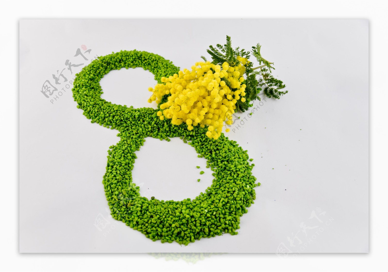 绿色植物组成的数字8图片