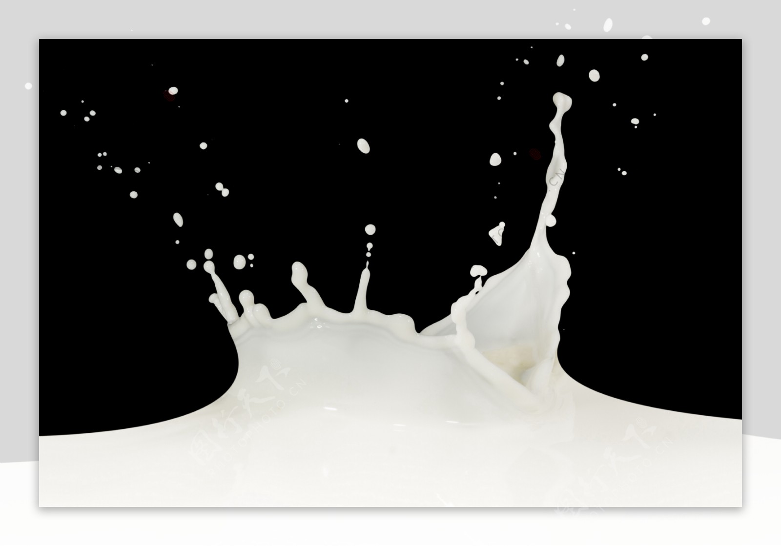 溅起的奶花图片