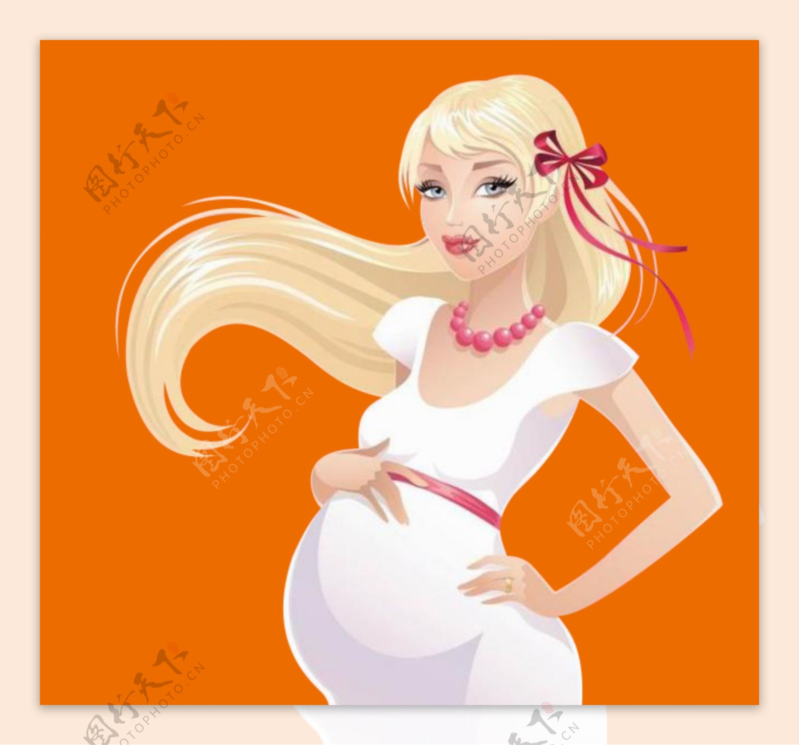 母婴孕育生命创意插画卡通素材下载Pregnancy Vector Illustration - 设计口袋