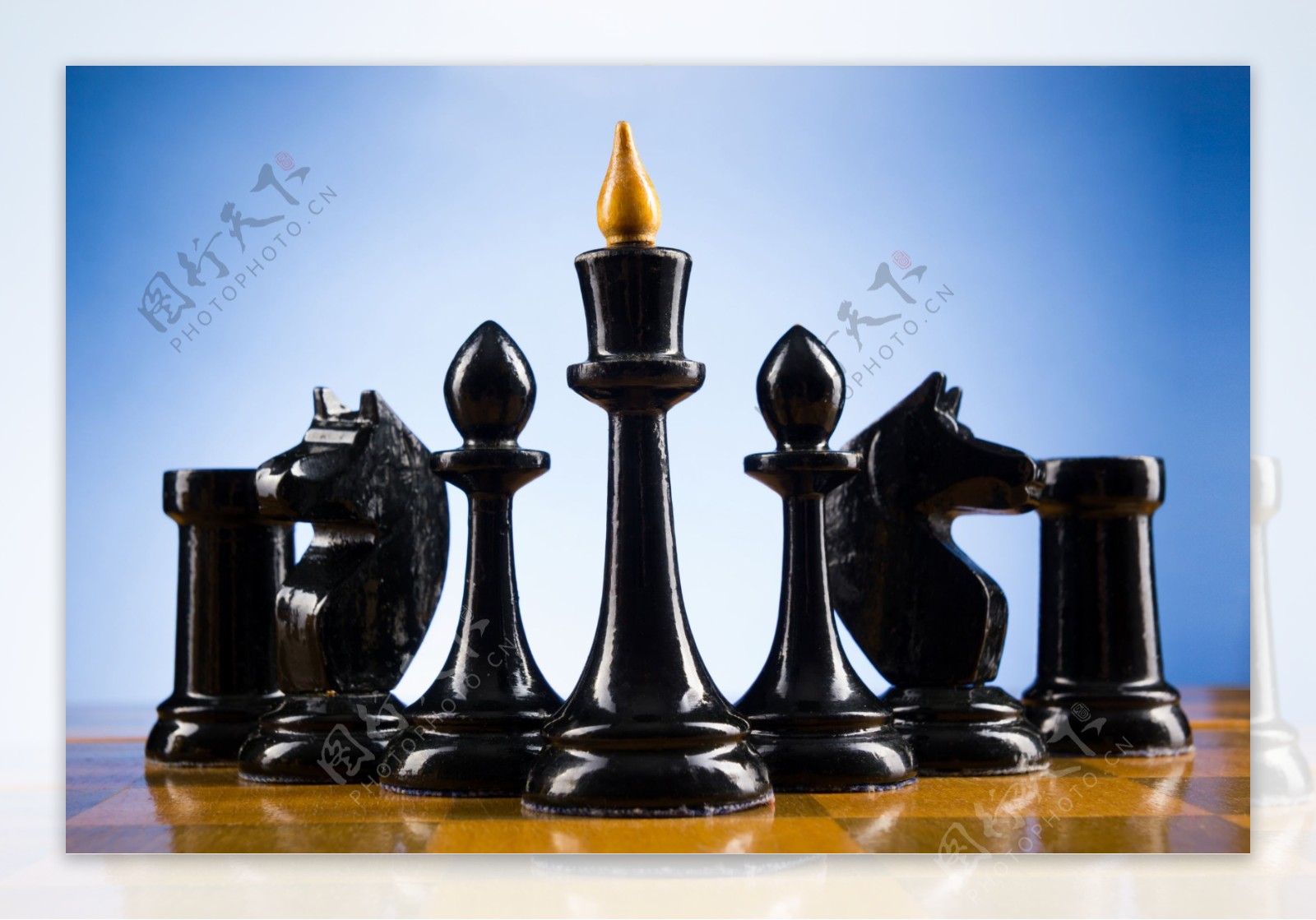 黑色国际象棋图片