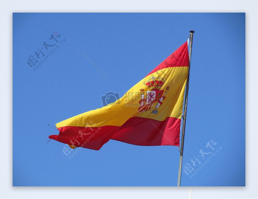 飘扬的西班牙国旗