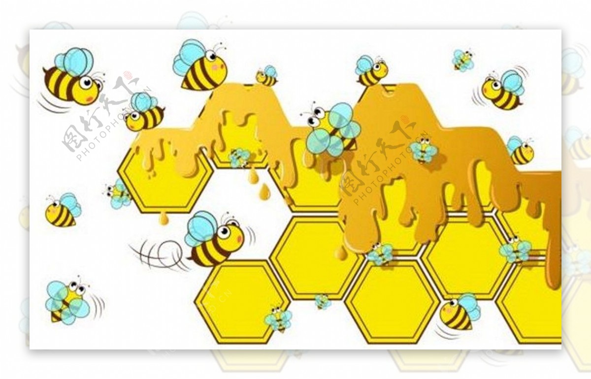 黄色蜜蜂背景素材