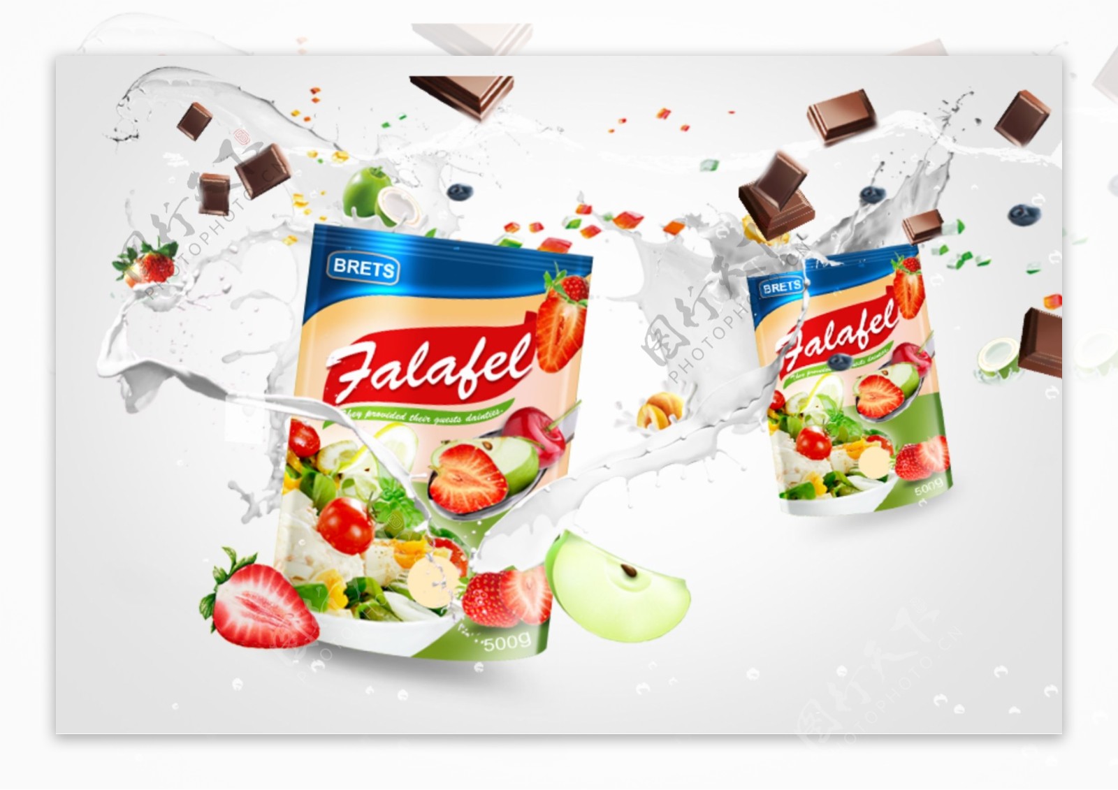 酸奶饮料广告海报设计模板高清psd下载