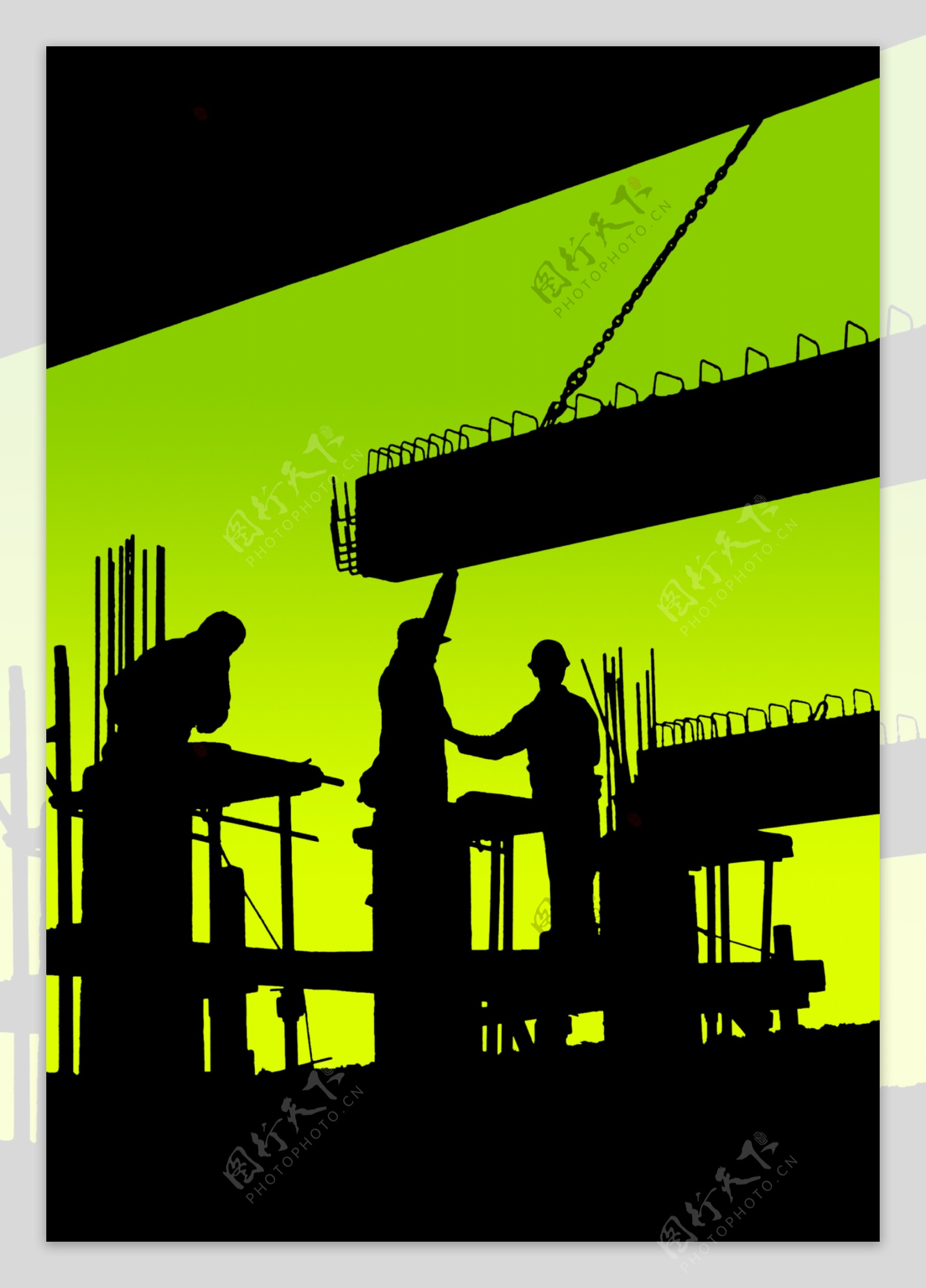 工业生产和建筑工人图片