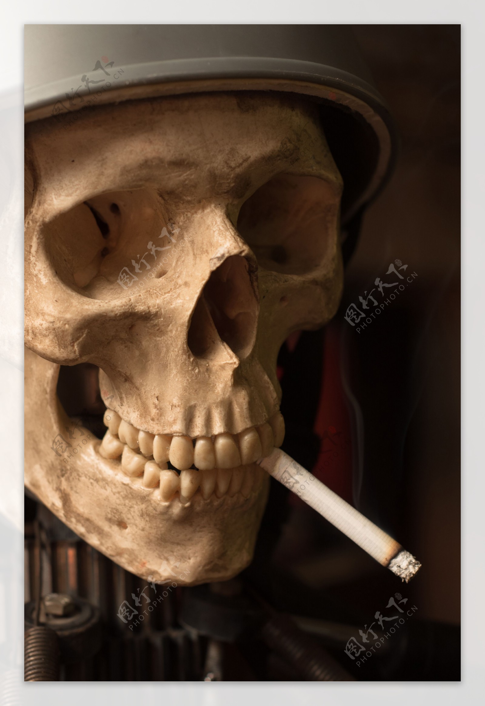 抽烟的骷髅