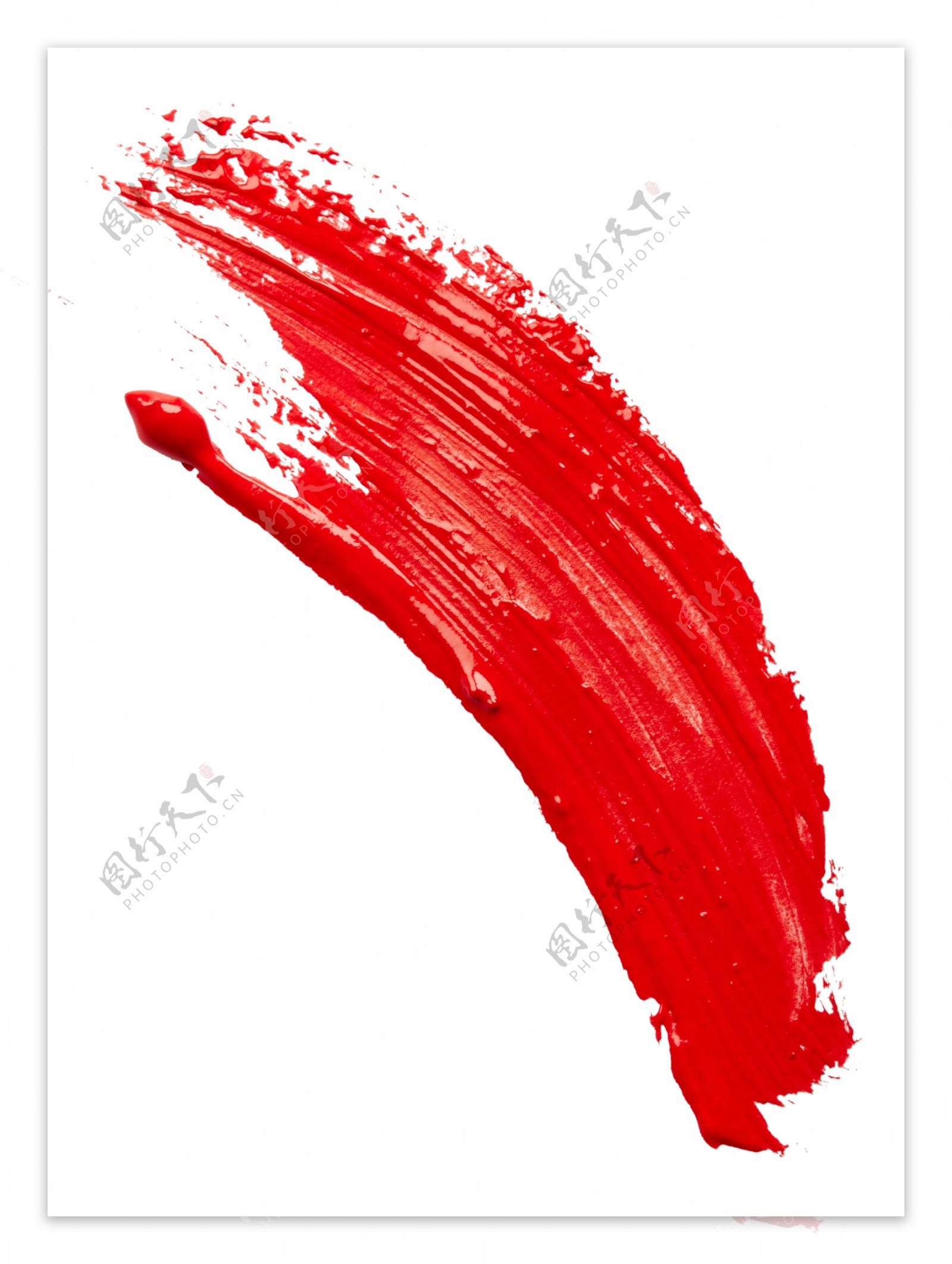 红色油漆笔触