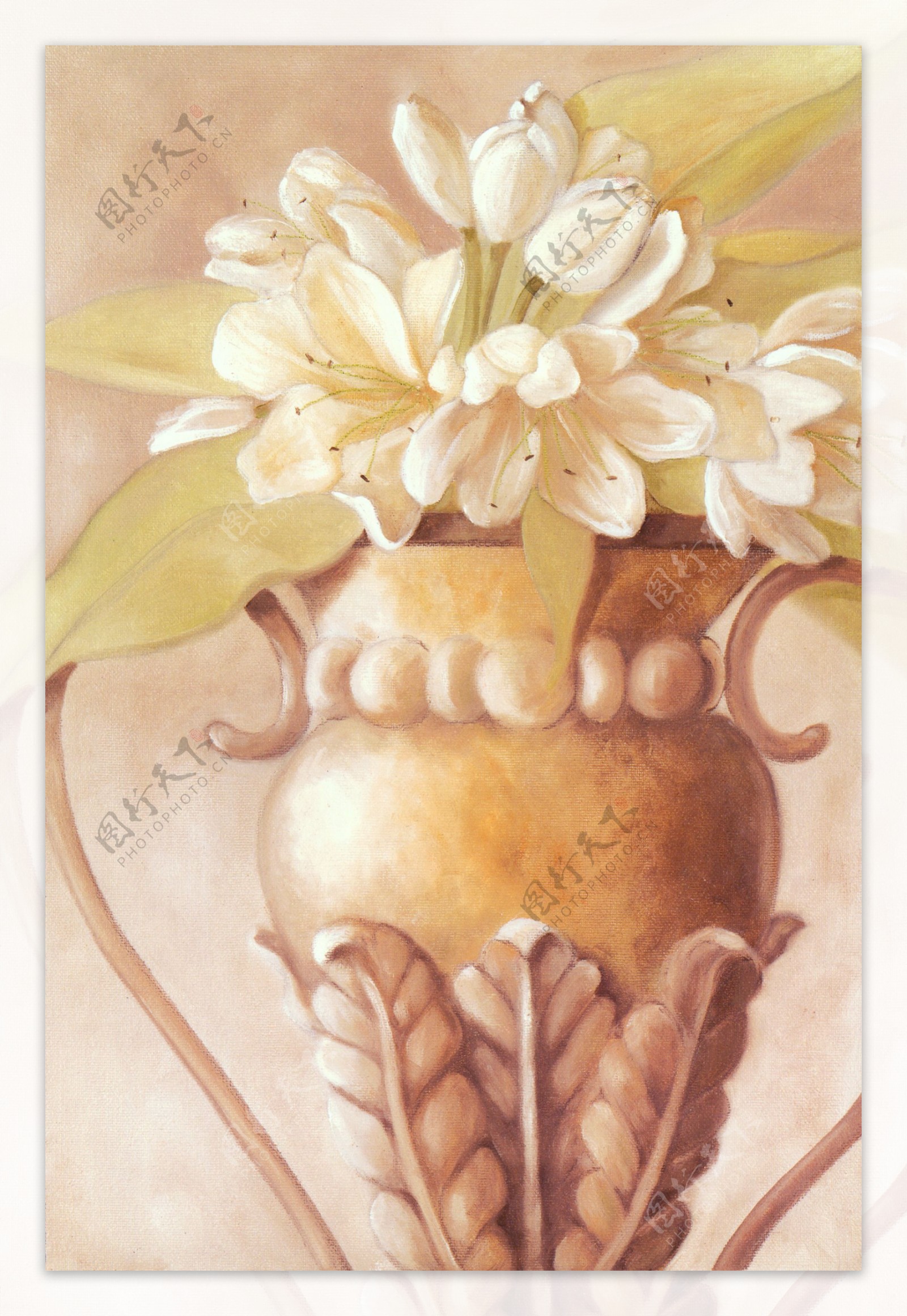 油画写生花瓶