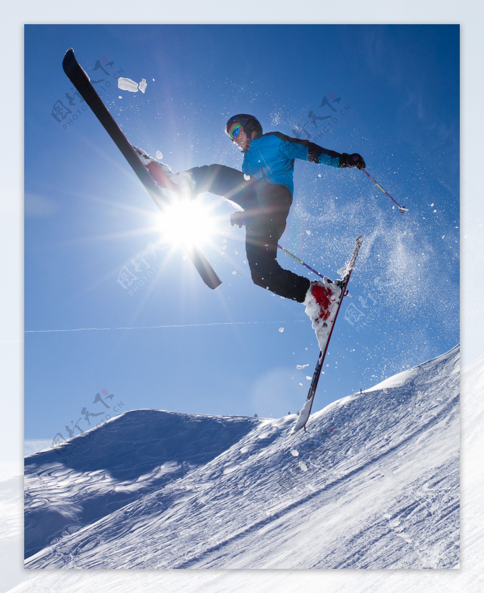 滑雪的男人摄影图片
