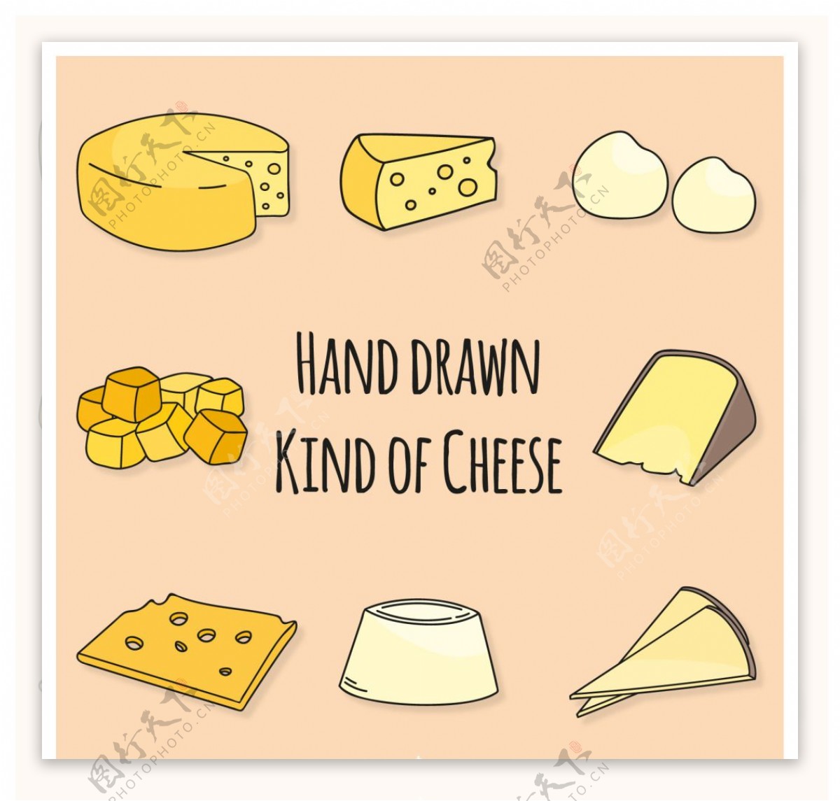 收藏的素描奶酪