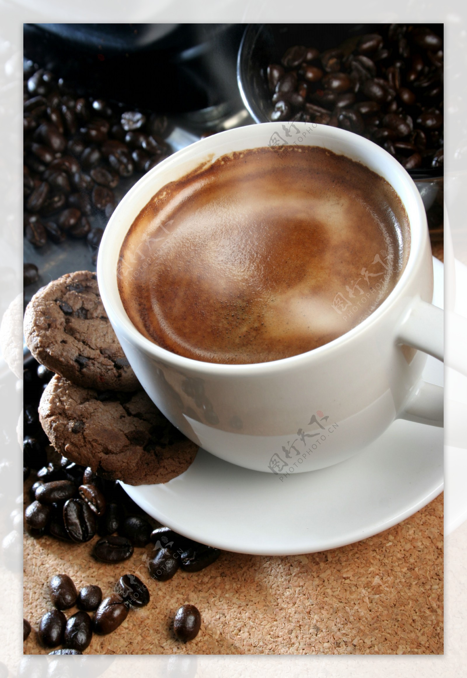 咖啡酥饼咖啡豆图片