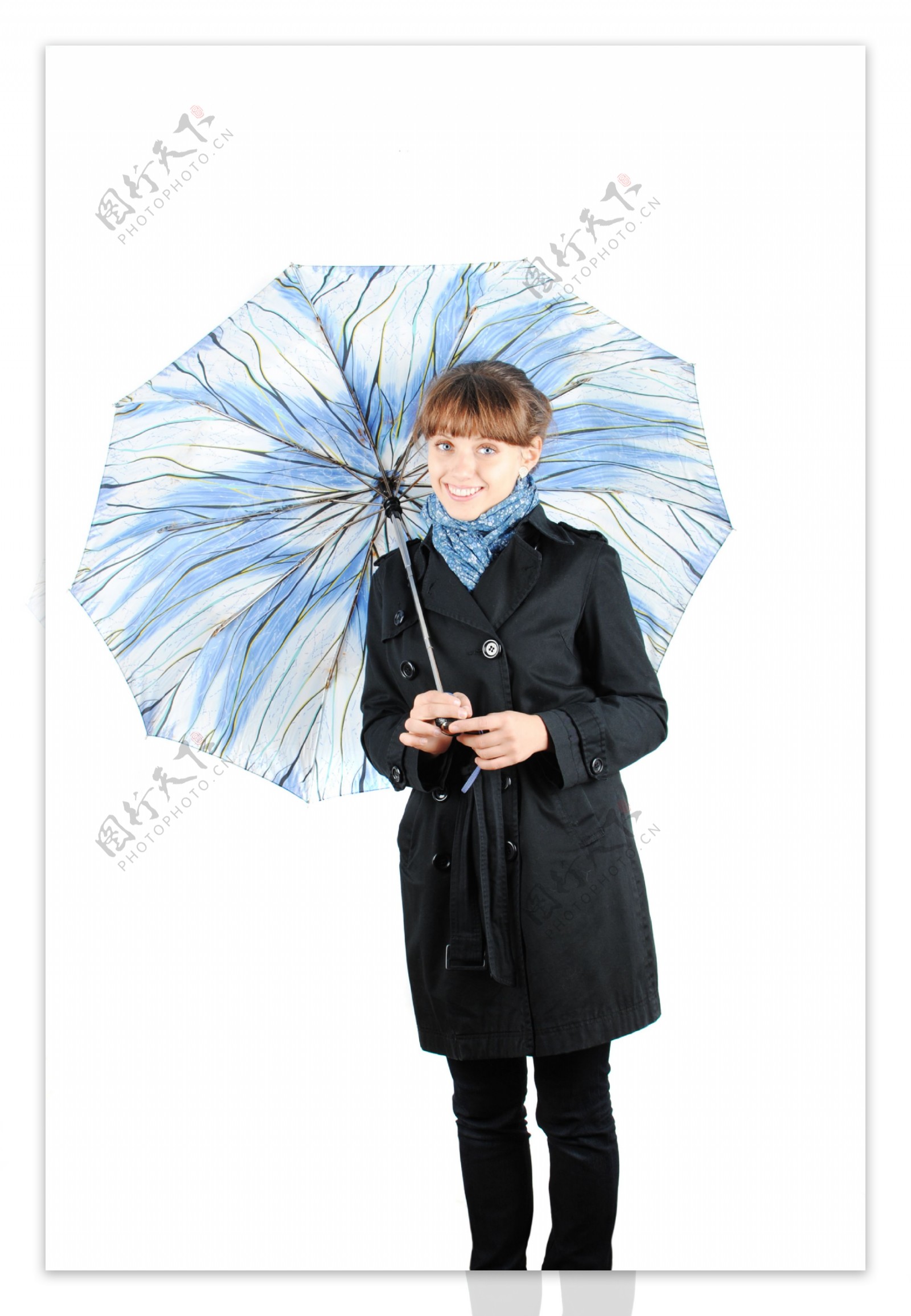 撑着花伞的女人图片