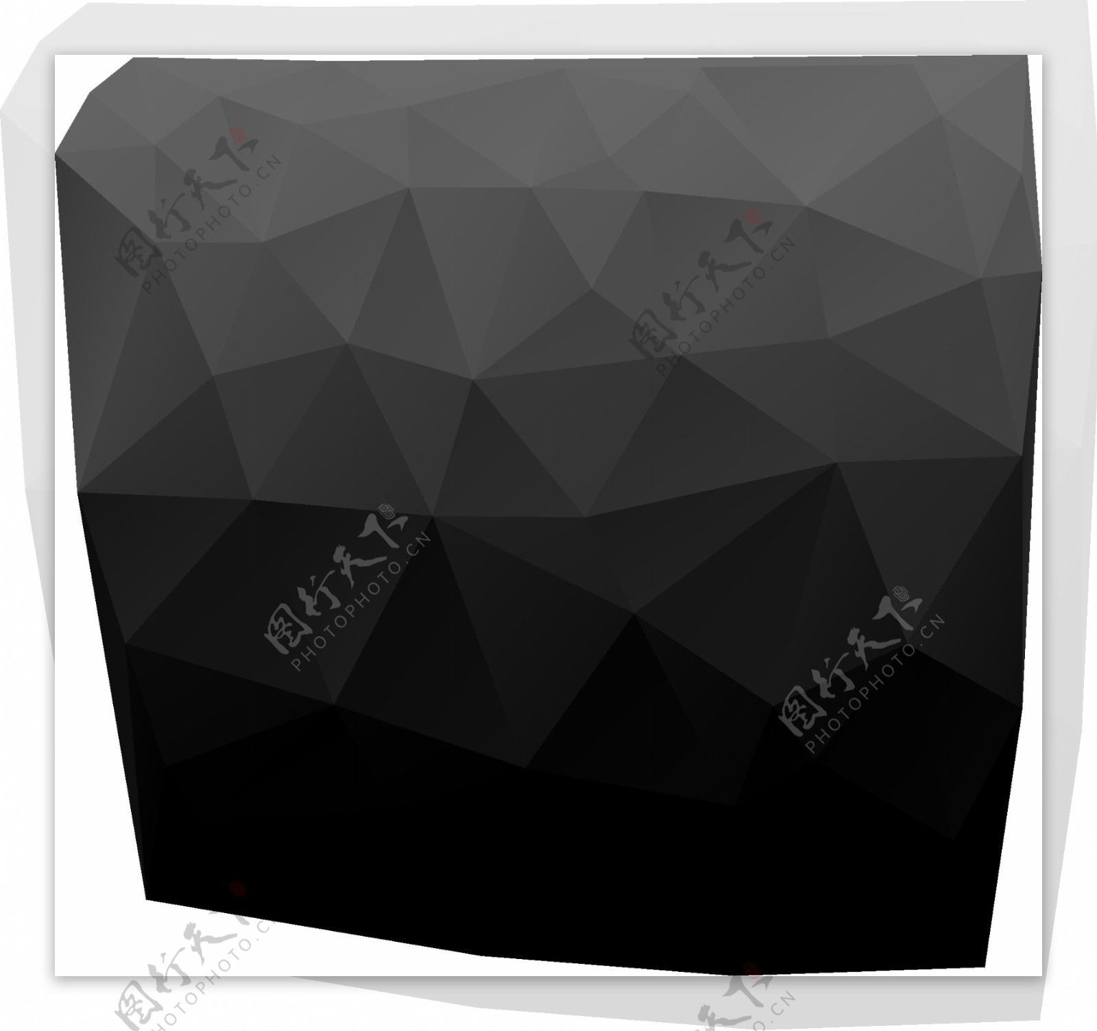 黑色多边形矢量图素材