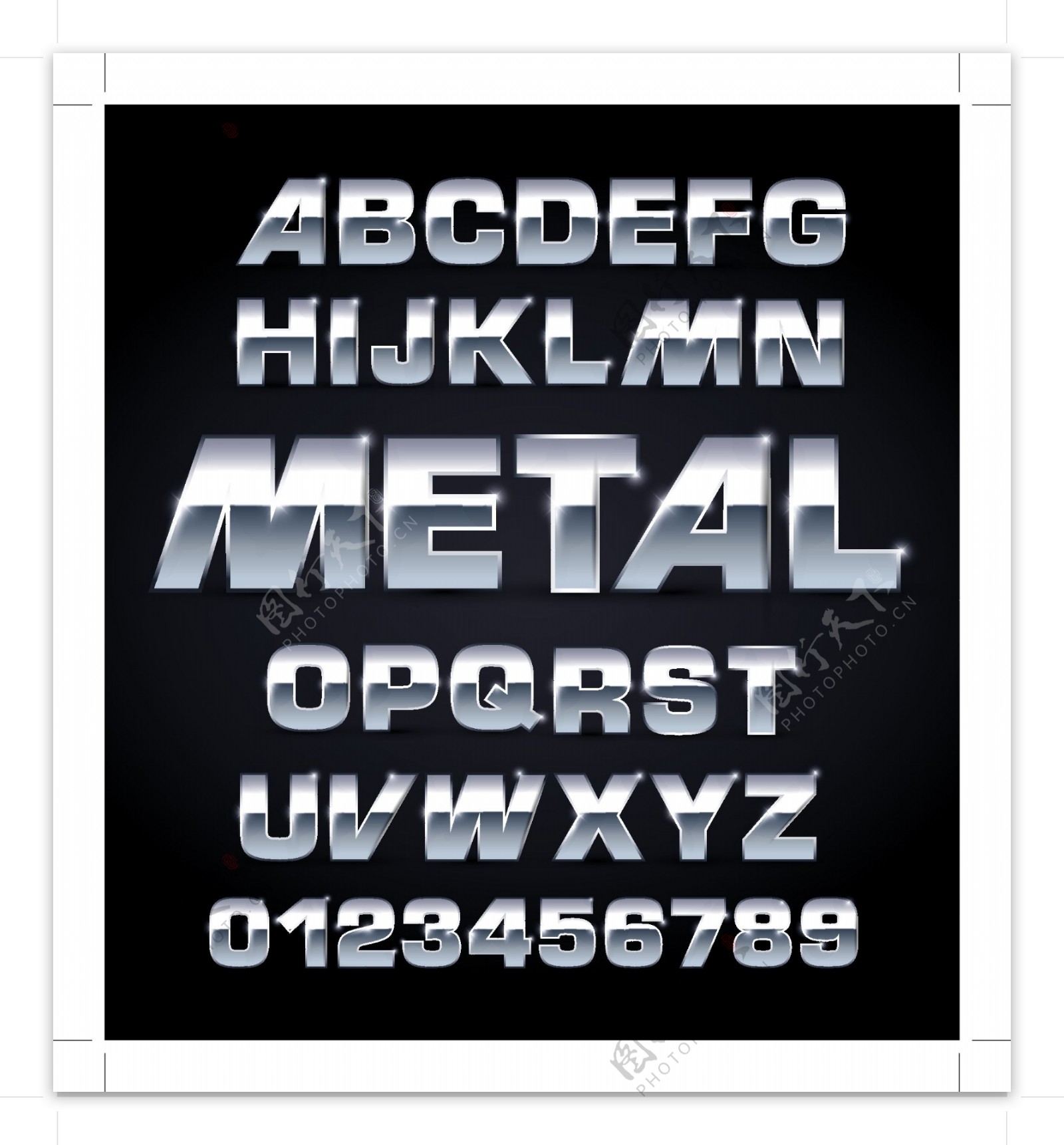 金属质感字母设计