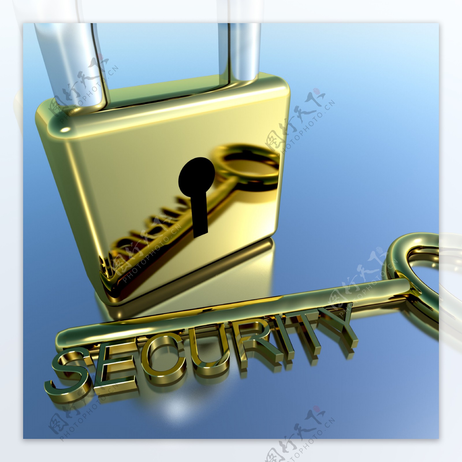 用密钥加密保护和展示安全挂锁