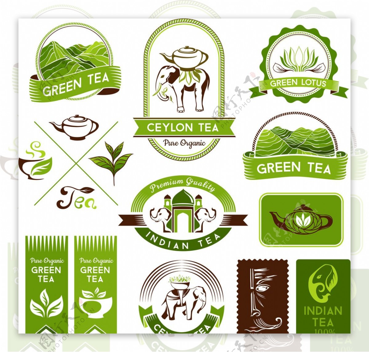泰国绿茶标签