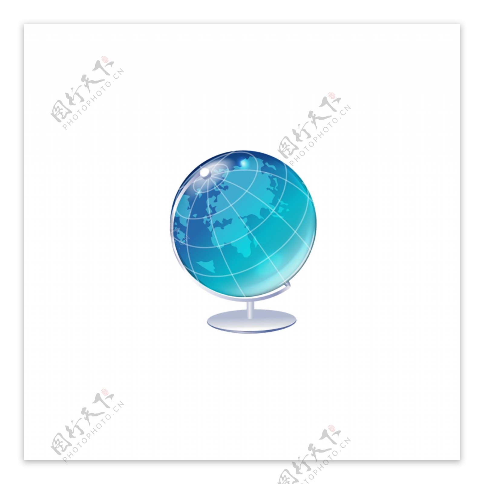 蓝色科技地球仪