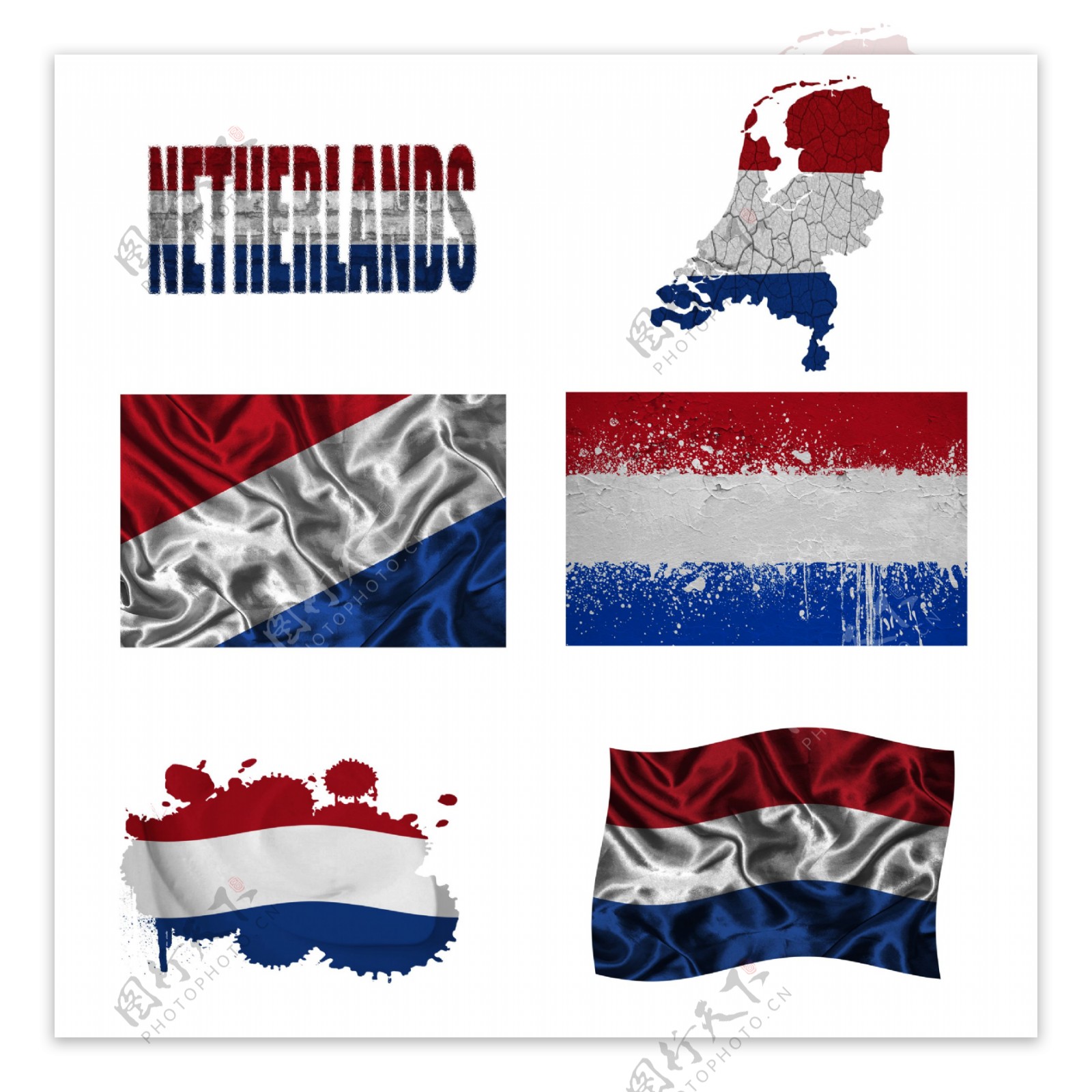 荷兰地图国旗图片