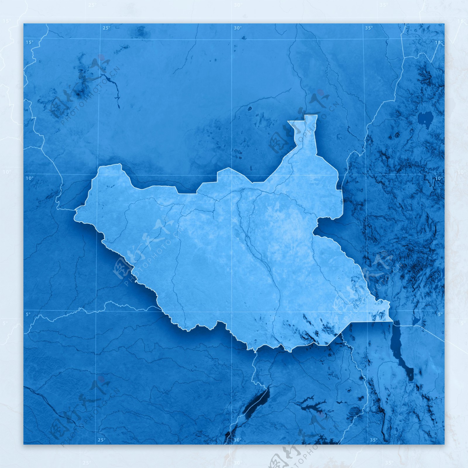 蓝色3D地图