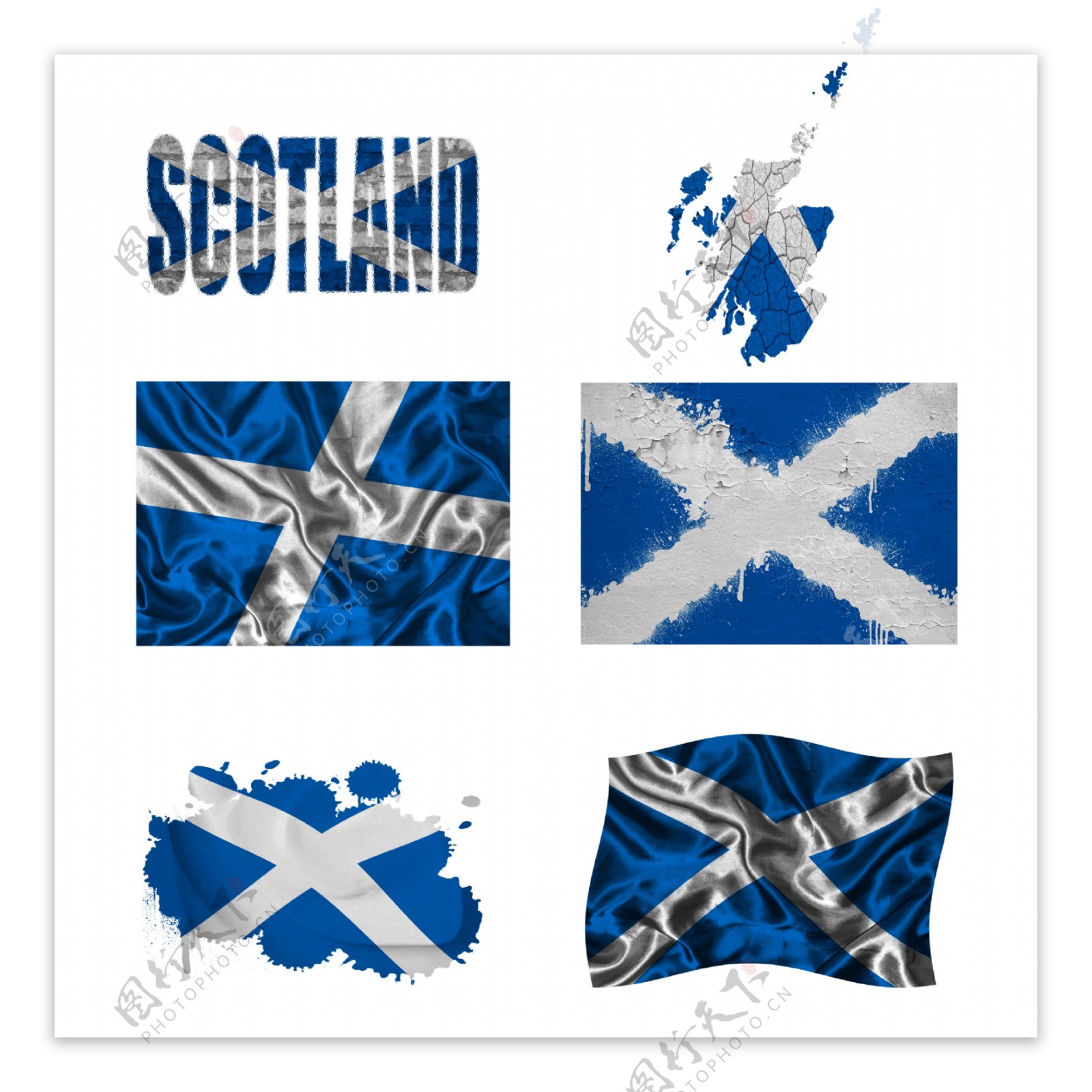 苏格兰国旗地图