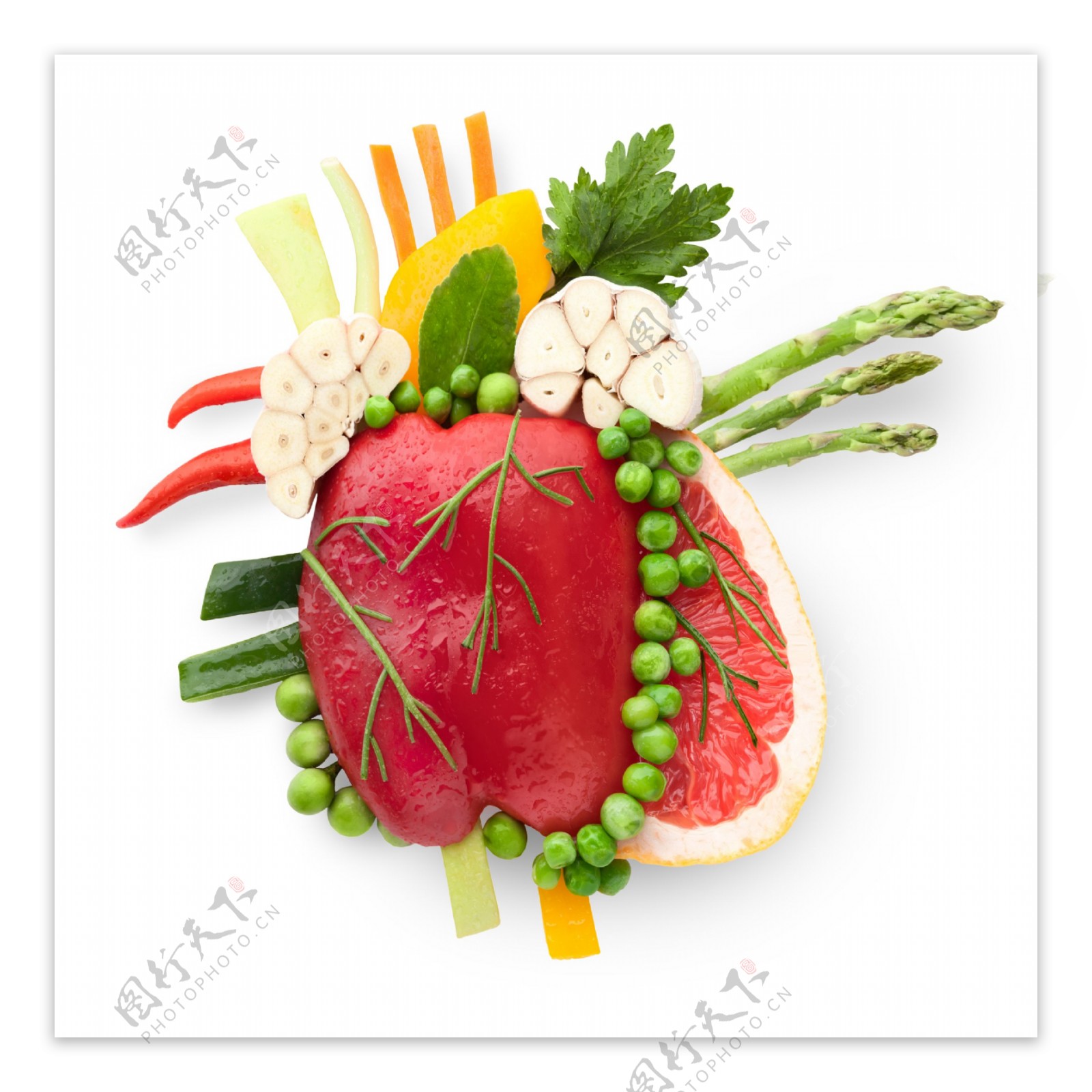 蔬菜心脏图片