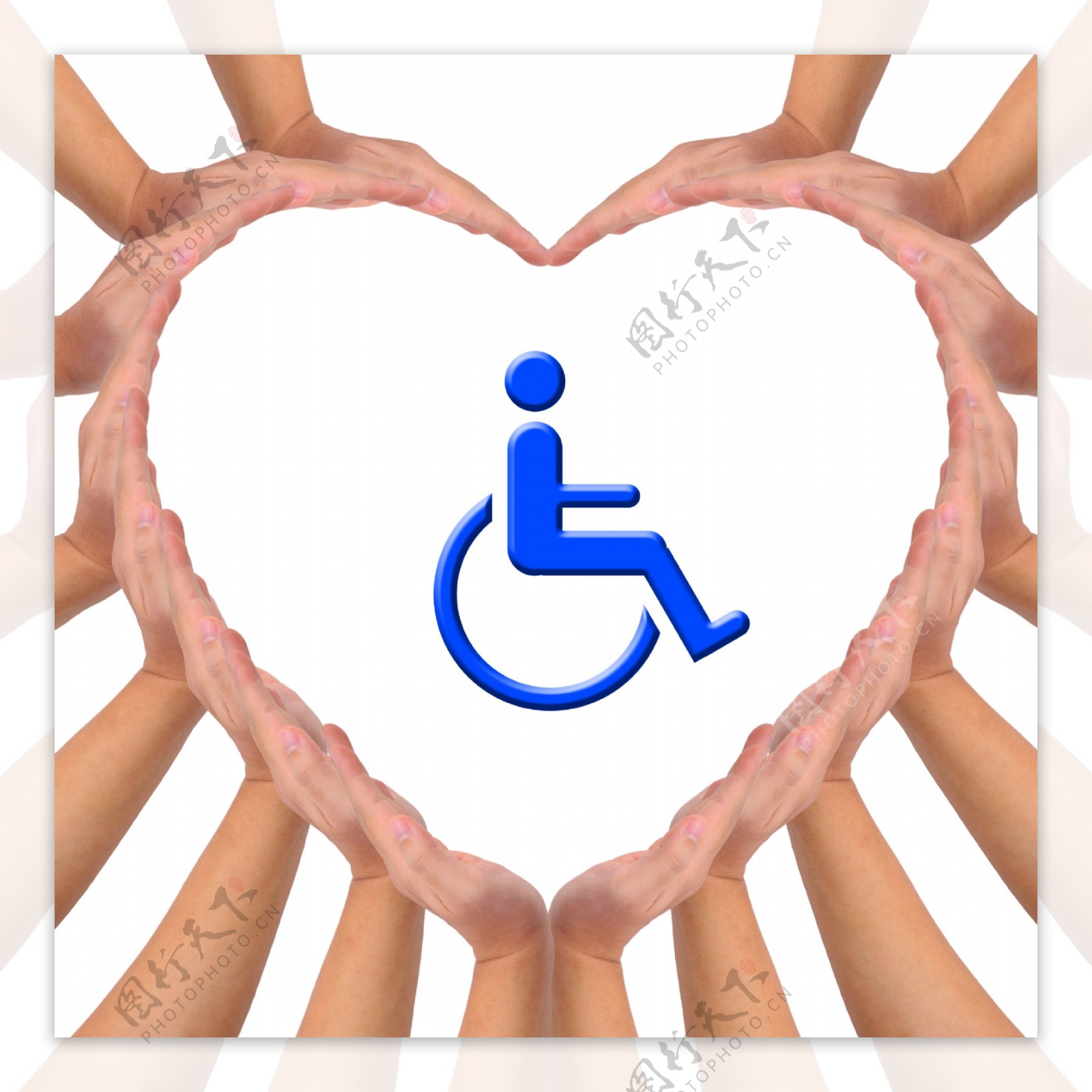 关爱残疾人爱心图片图片