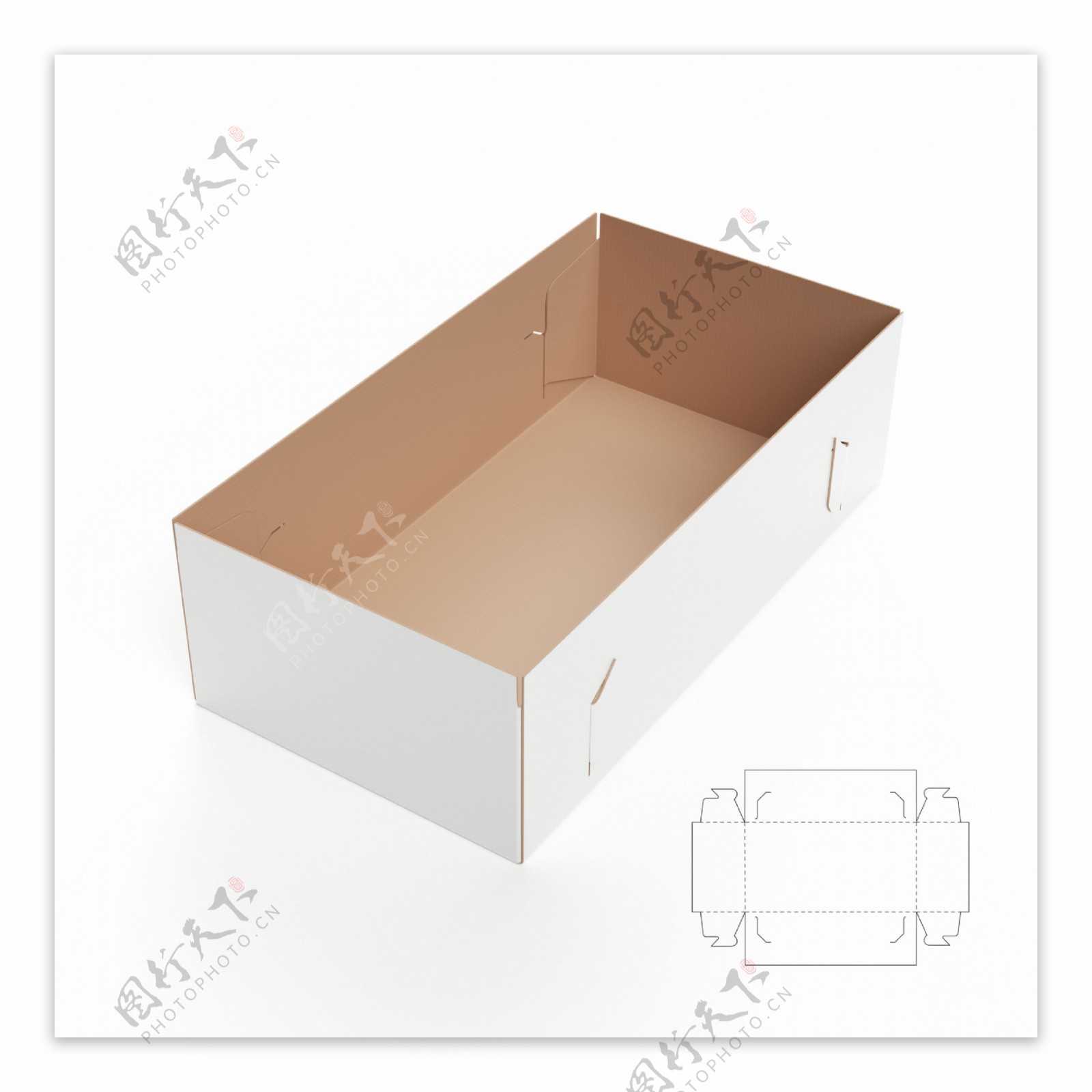 长形盒子设计模板图片