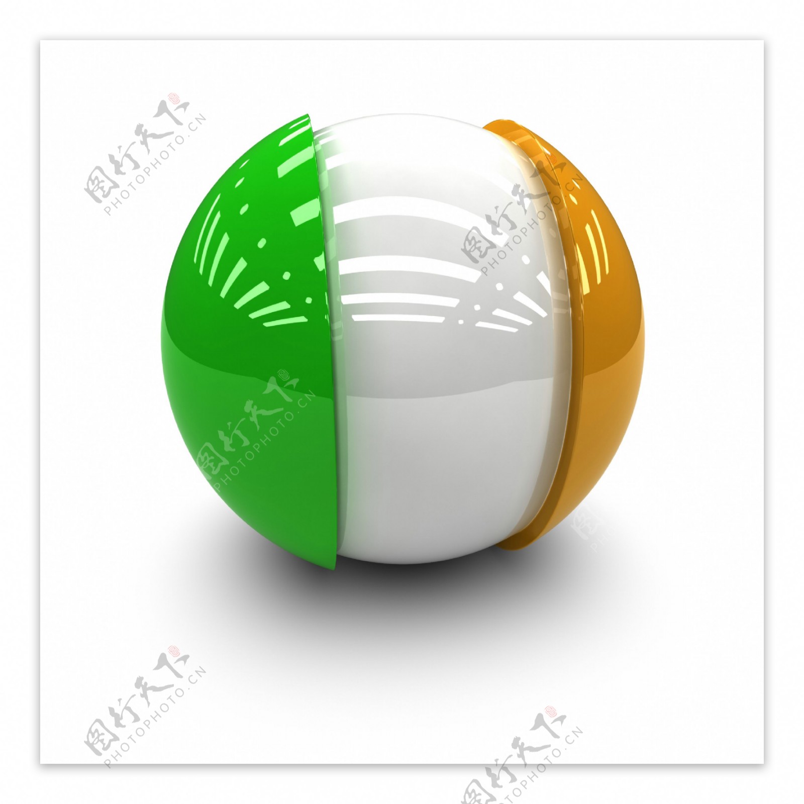 爱尔兰国旗球体图片