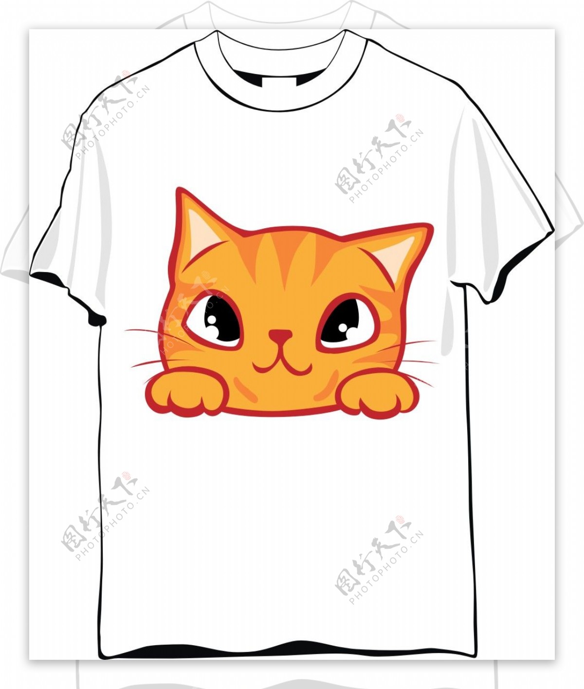 猫头可爱T恤