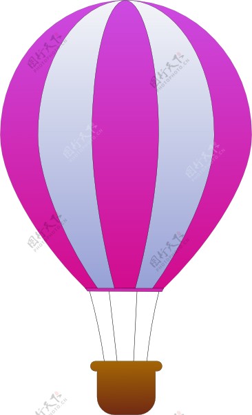 蚜垂直条纹的热气球的剪辑艺术3