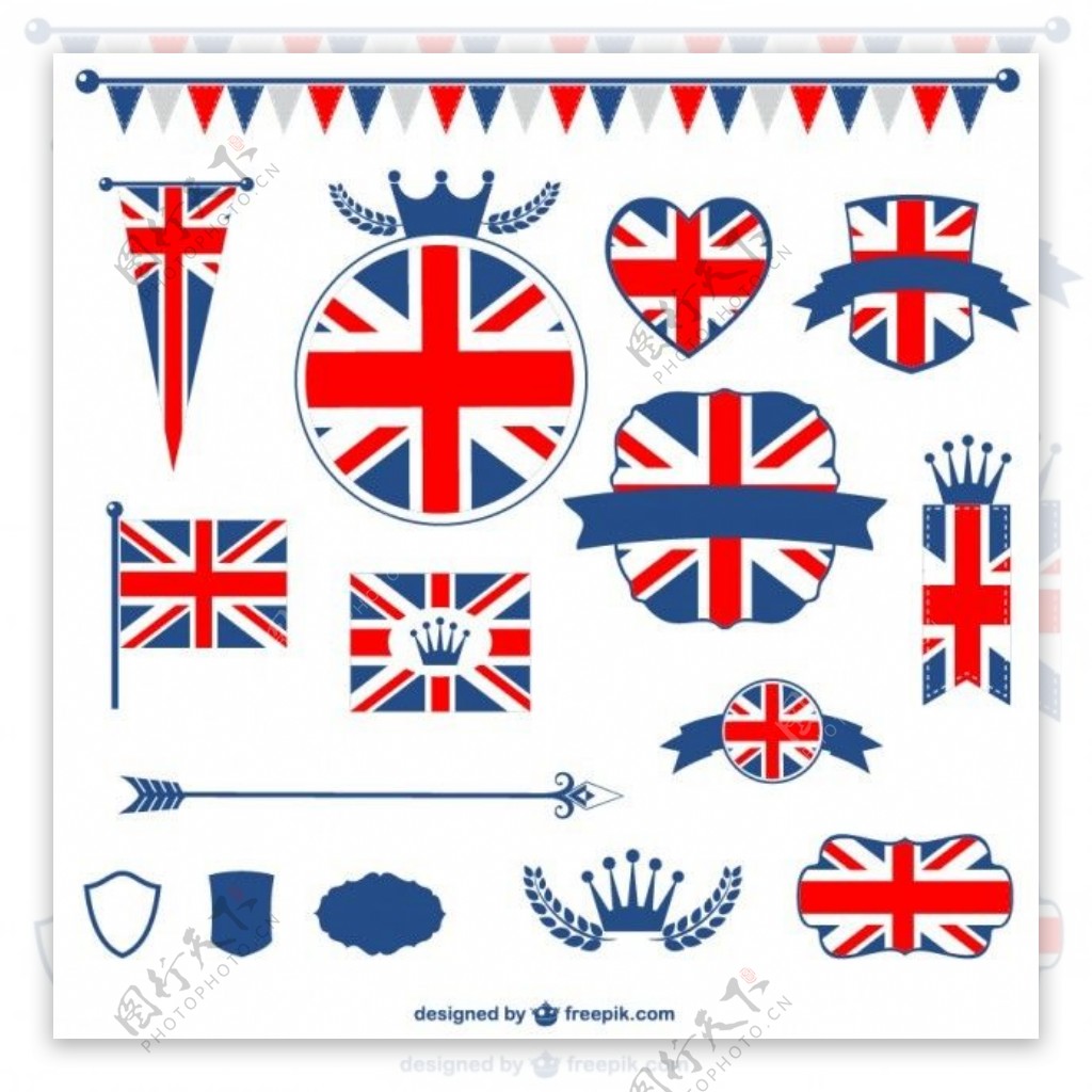 英国国旗徽章和丝带
