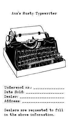 安娜的生锈的打字机字体
