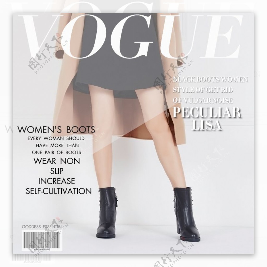 欧美风女靴短靴英伦时尚潮流杂志