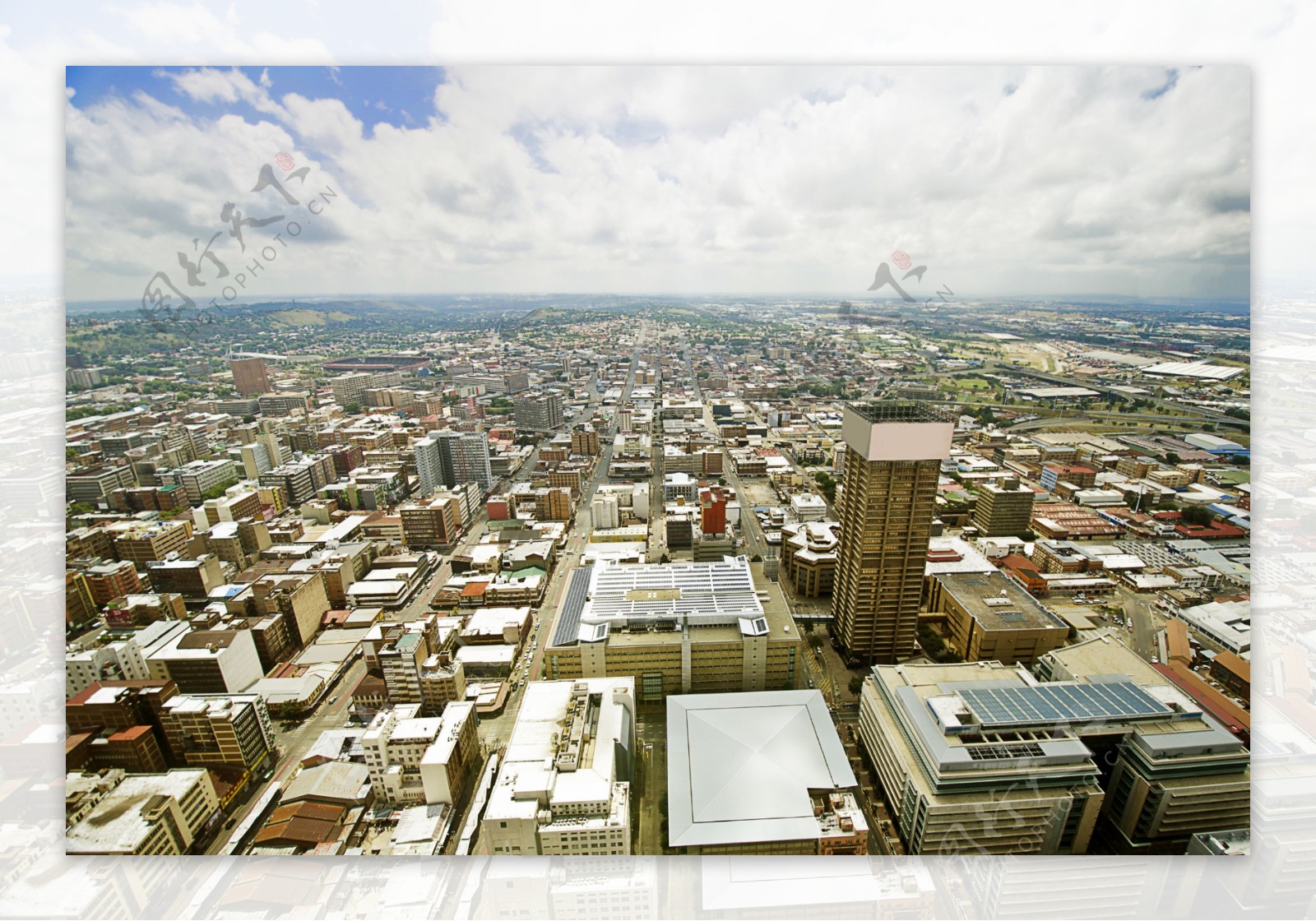 鸟瞰城市风景图片