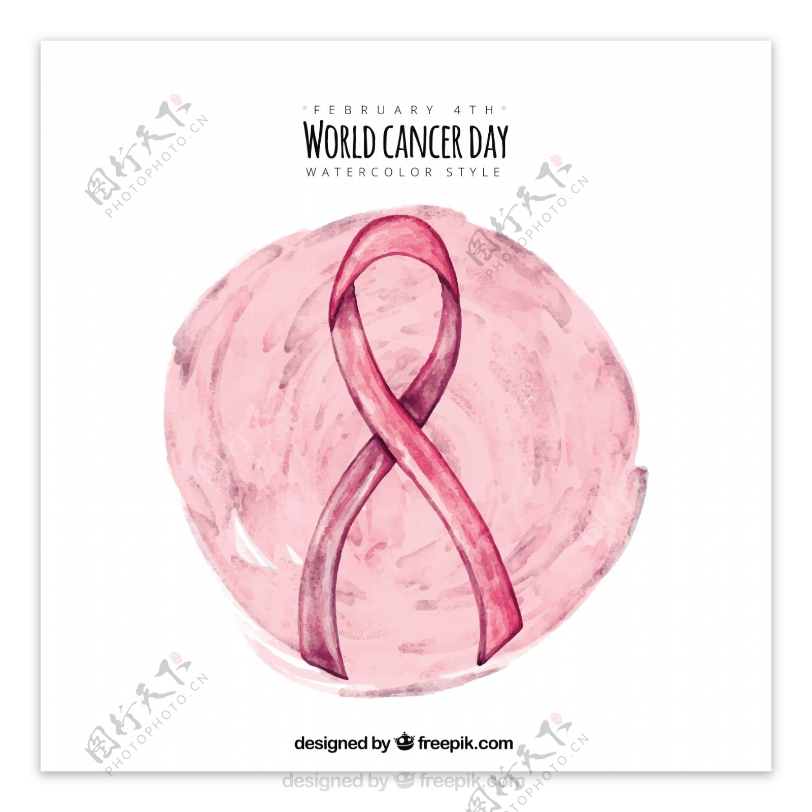 世界癌症日粉色背景