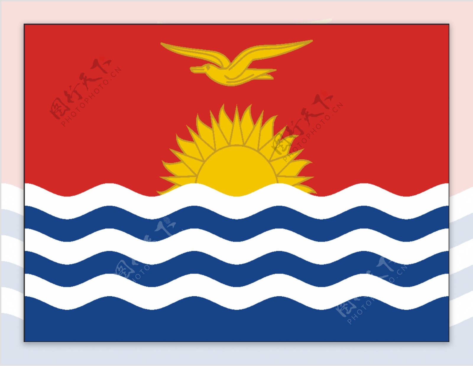 矢量基里巴斯共和国国旗