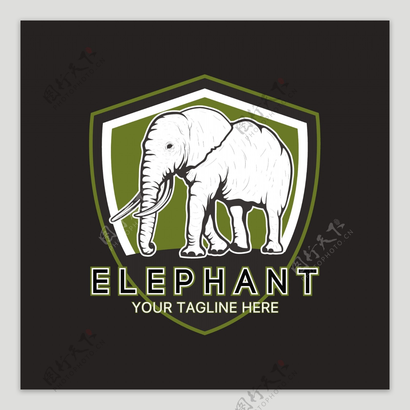 大象logo模板