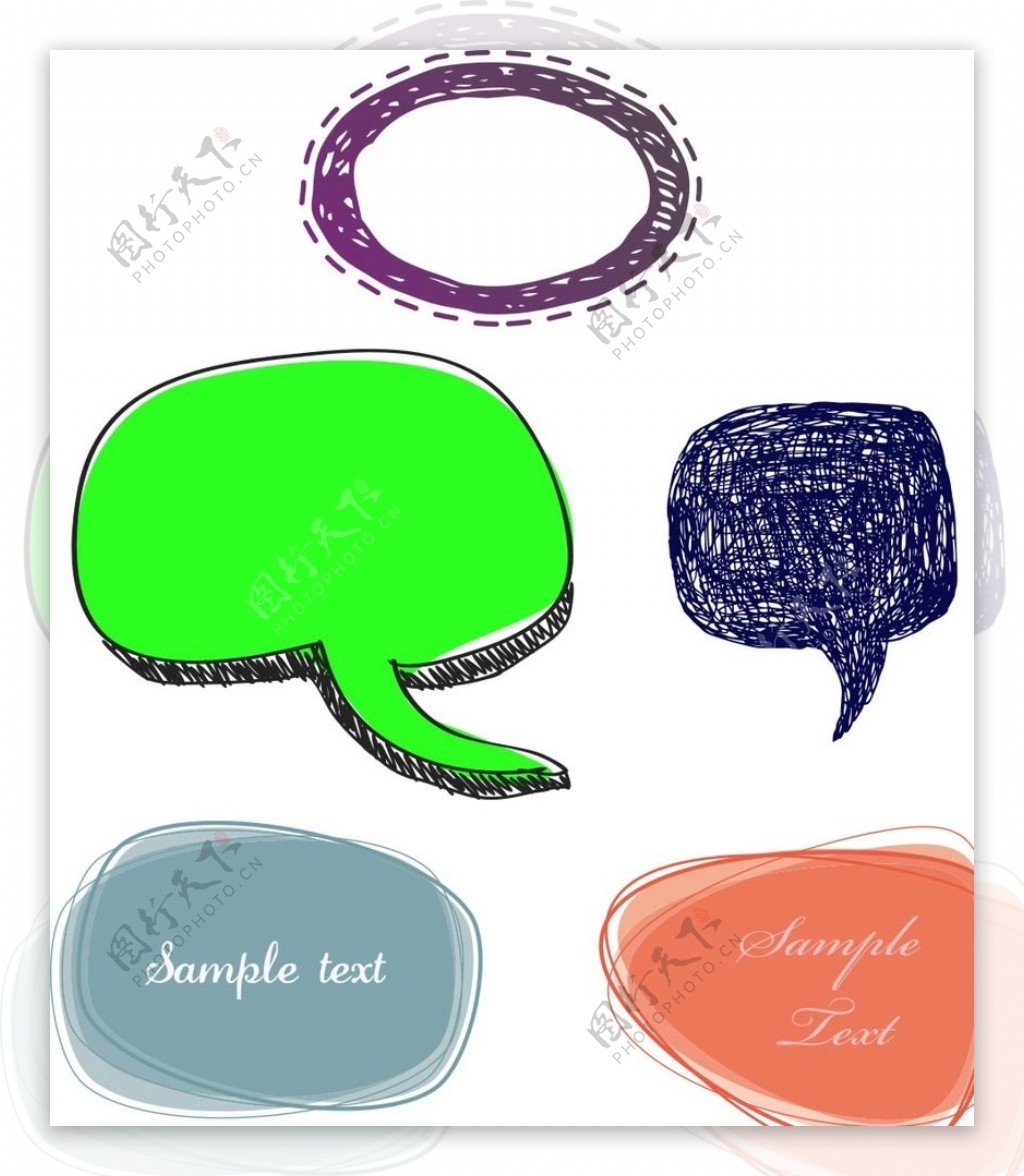 对话框卡通涂鸦