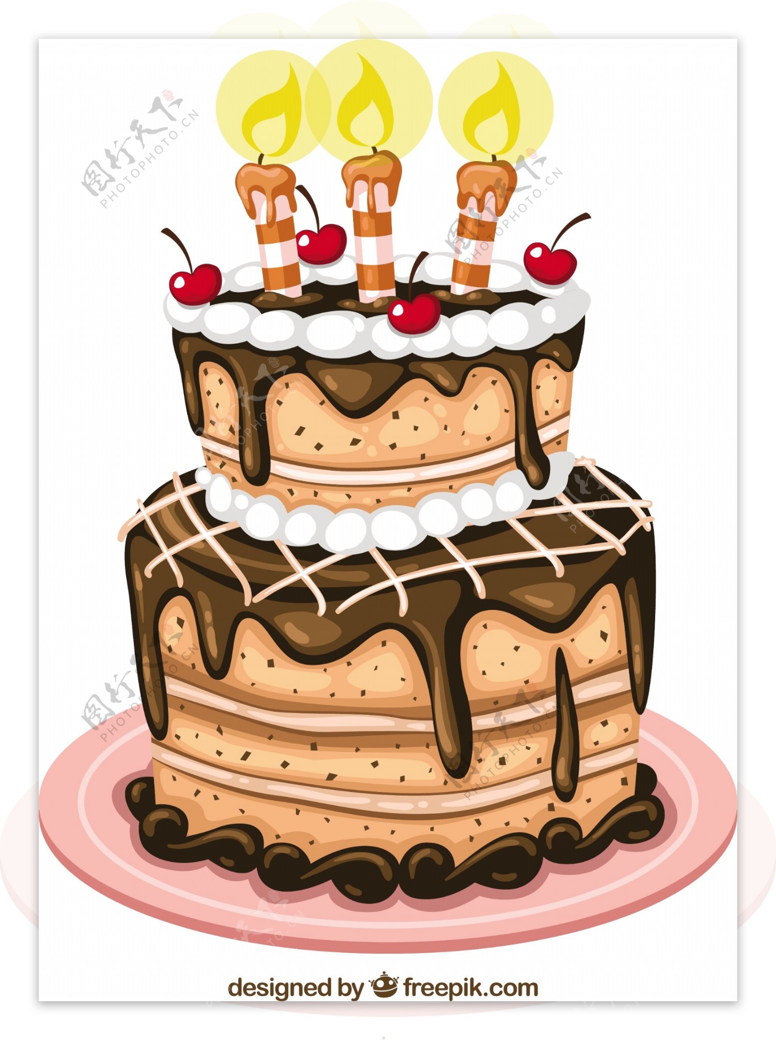 生日蛋糕的插图