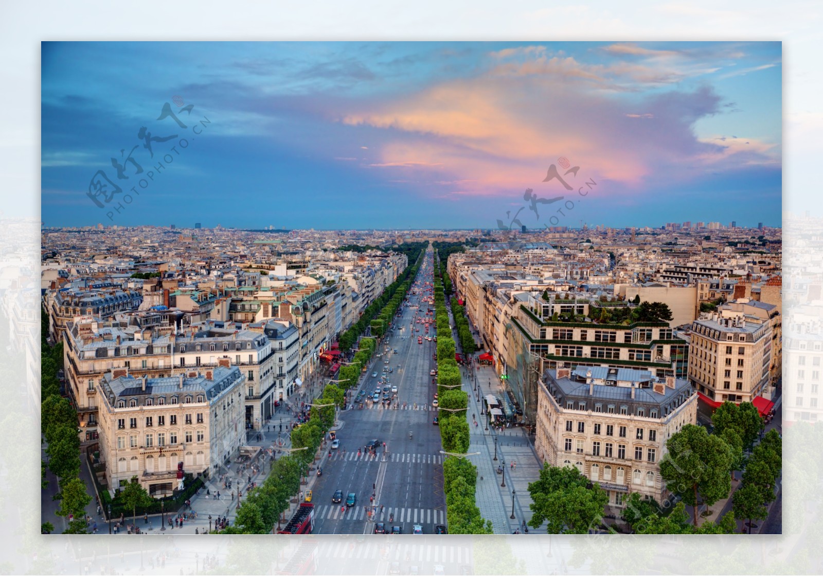 巴黎街道风景图片
