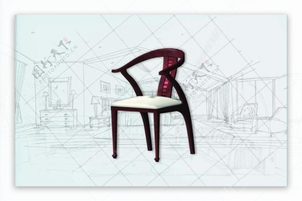 国际主义家具椅子0093D模型