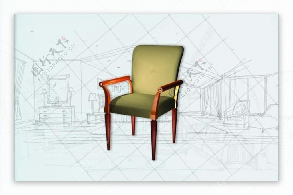 国际主义家具椅子0413D模型
