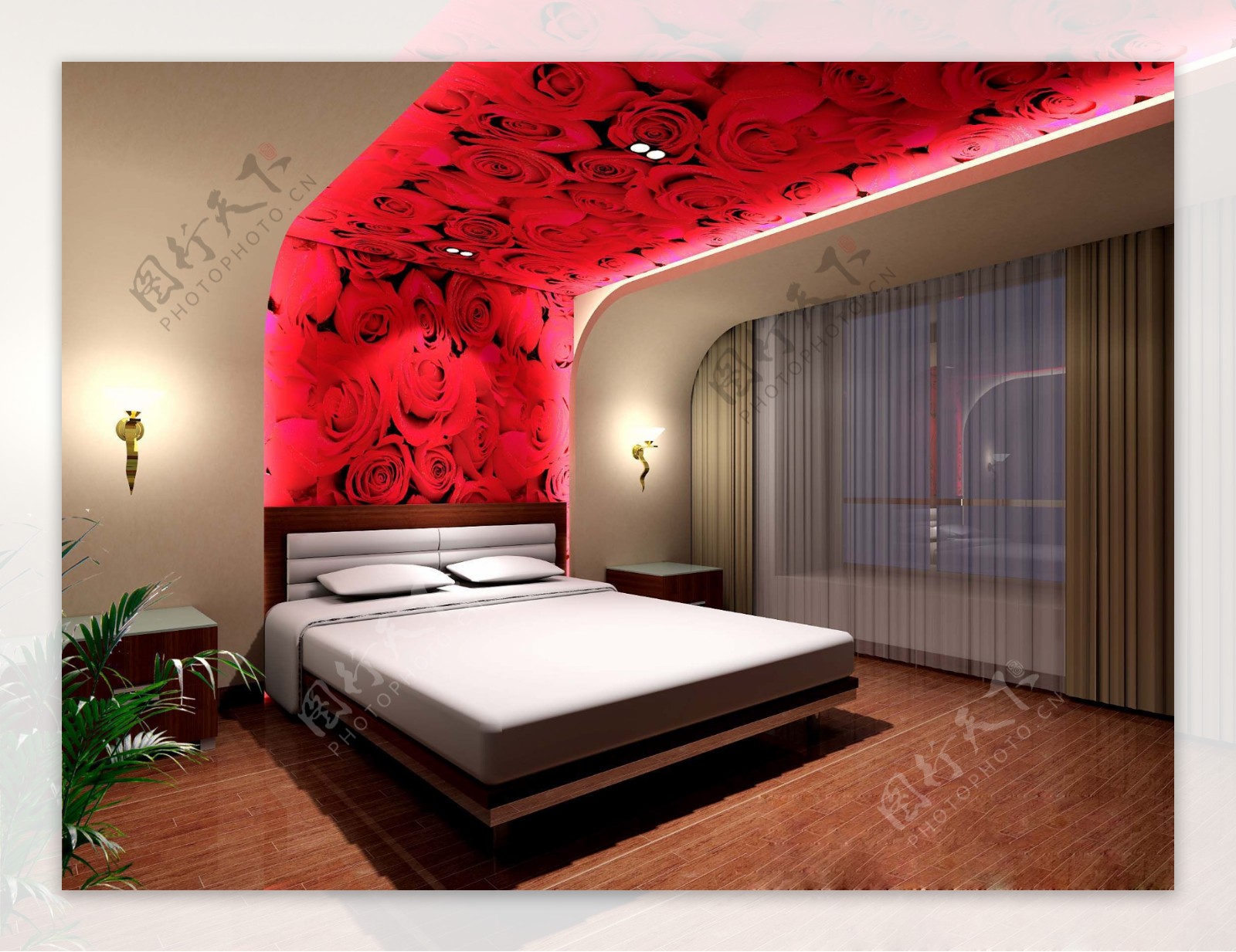 玫瑰卧室设计