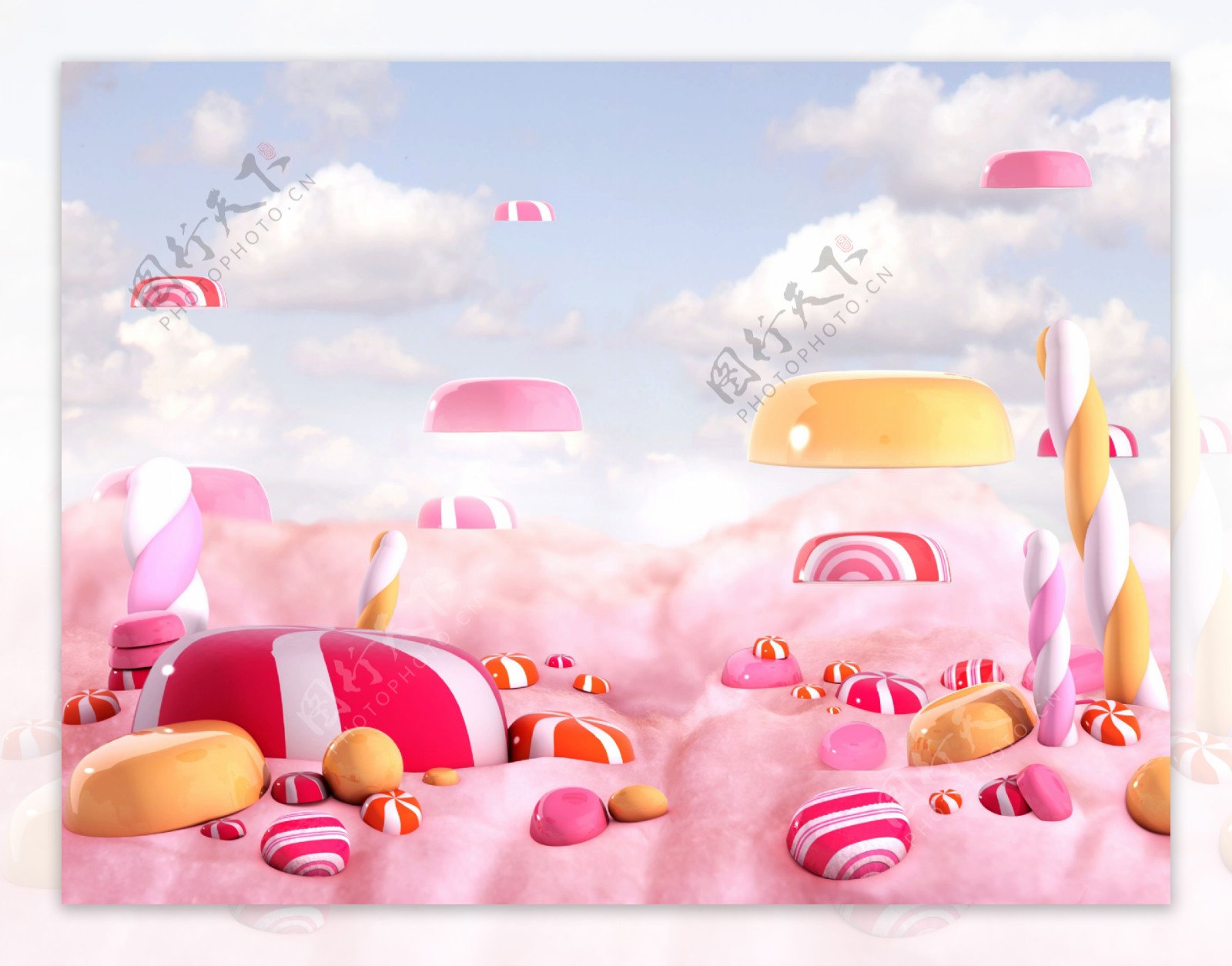 彩色糖果美食背景图片