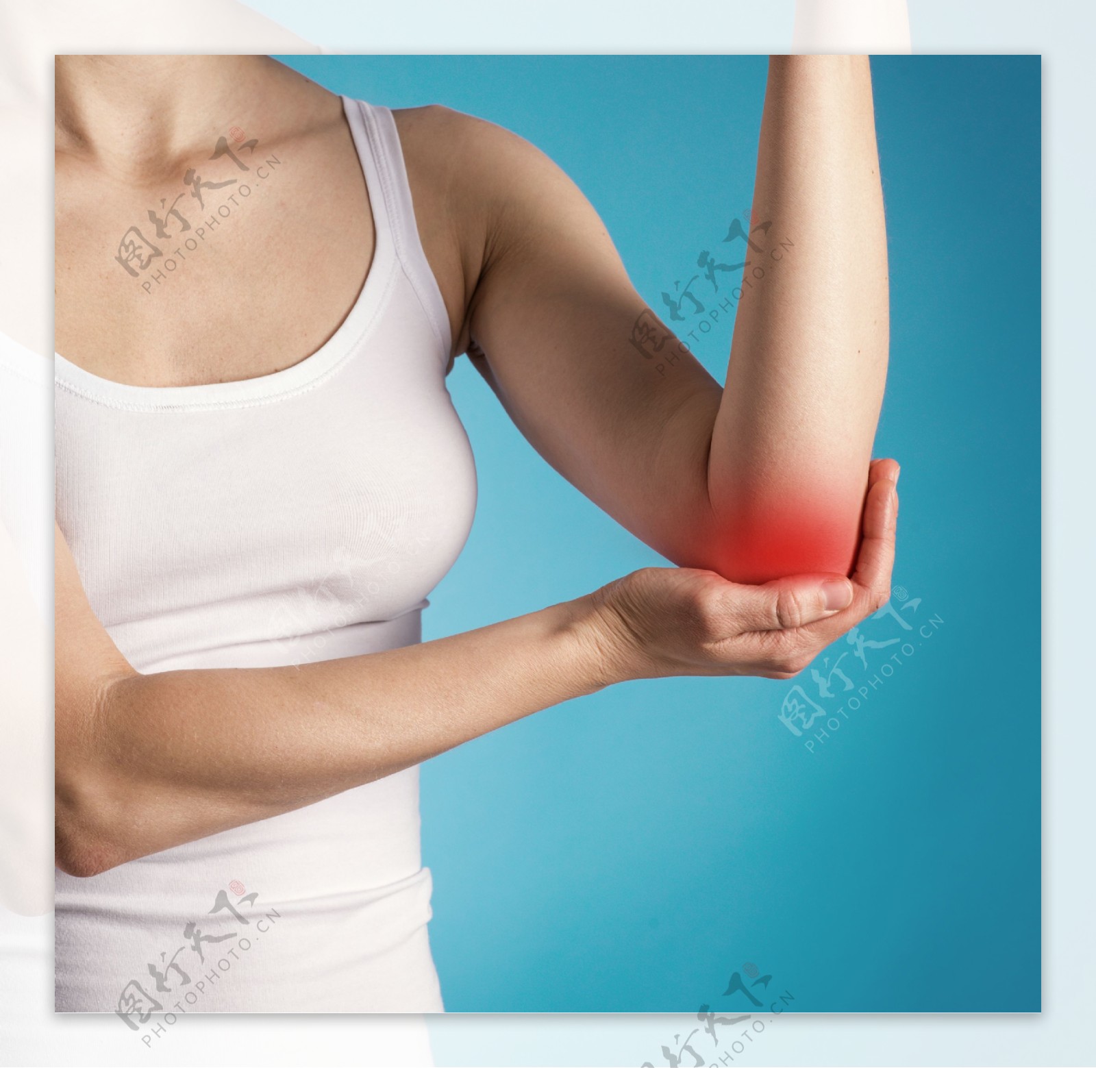 女性肘关节疼痛图片