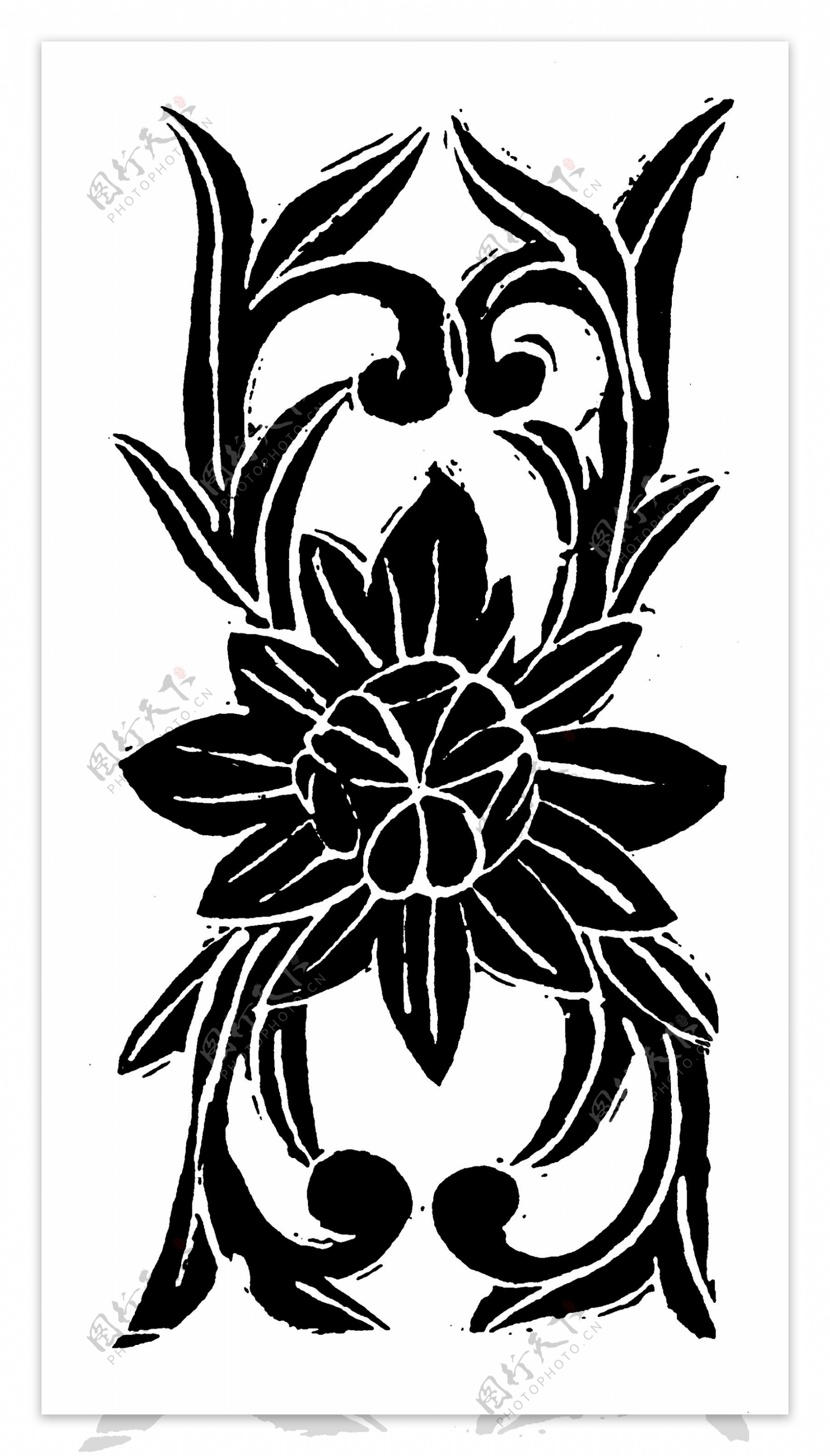 花鸟图案元明时代图案中国传统图案200