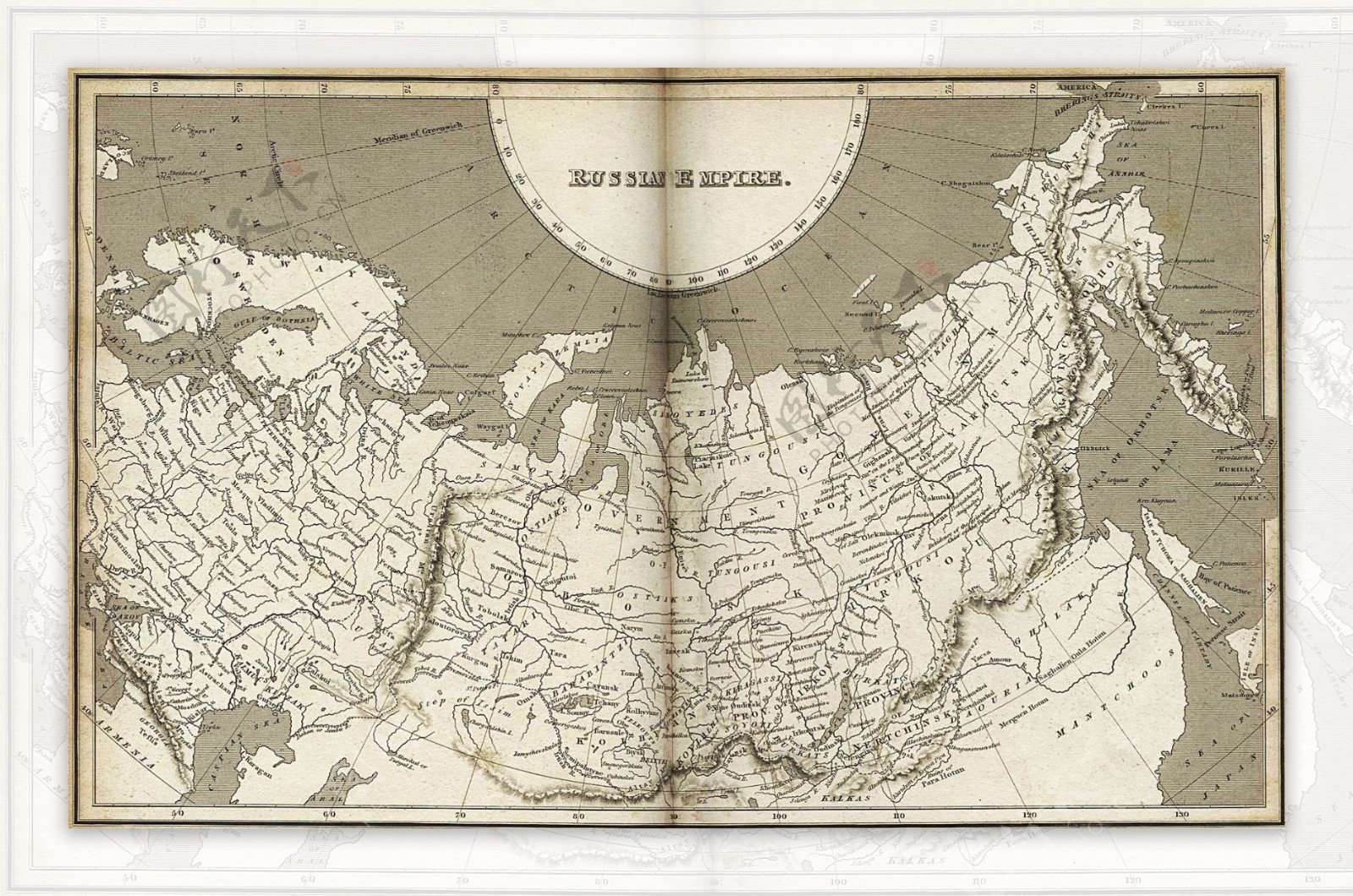 俄罗斯地图背景图片