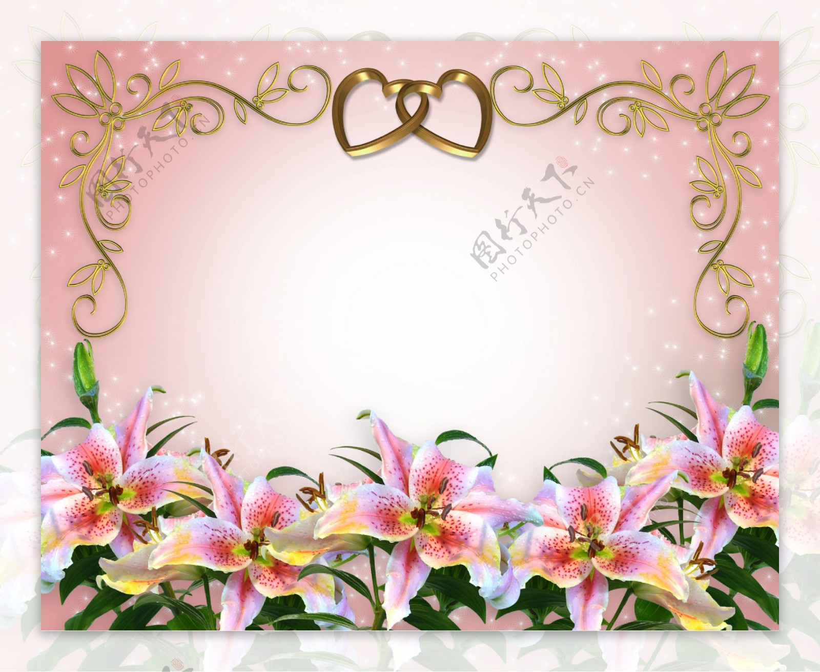 花卉边框装饰背景墙