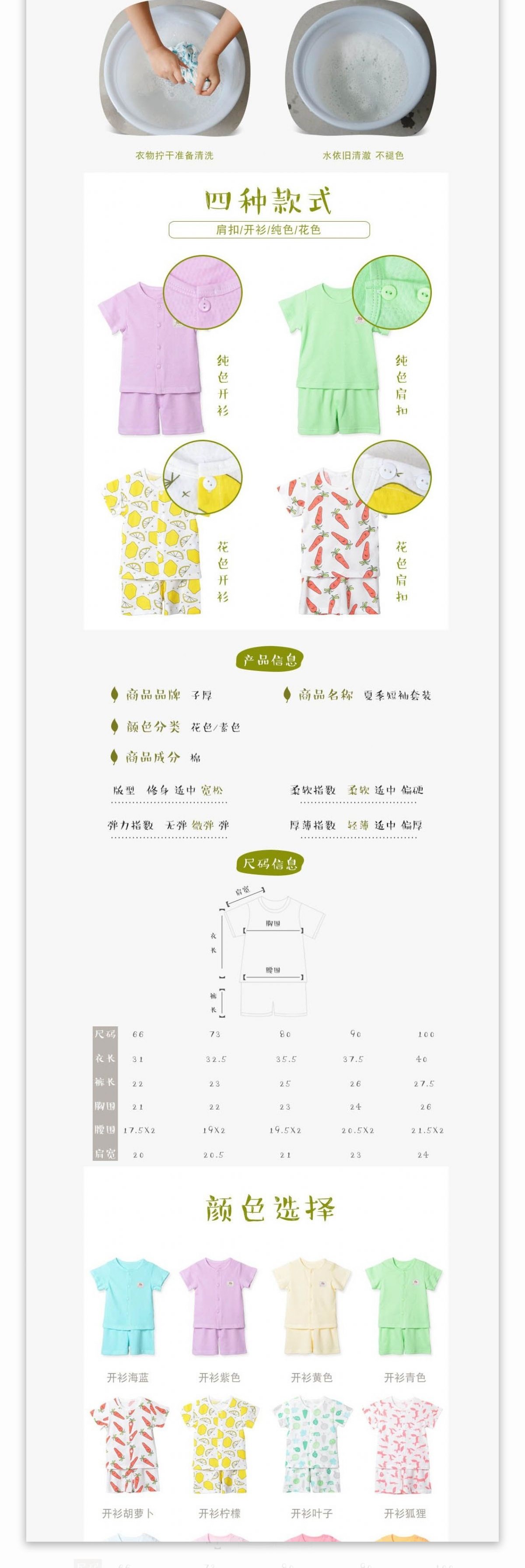 电商婴儿装可爱简约风790详情psd模板